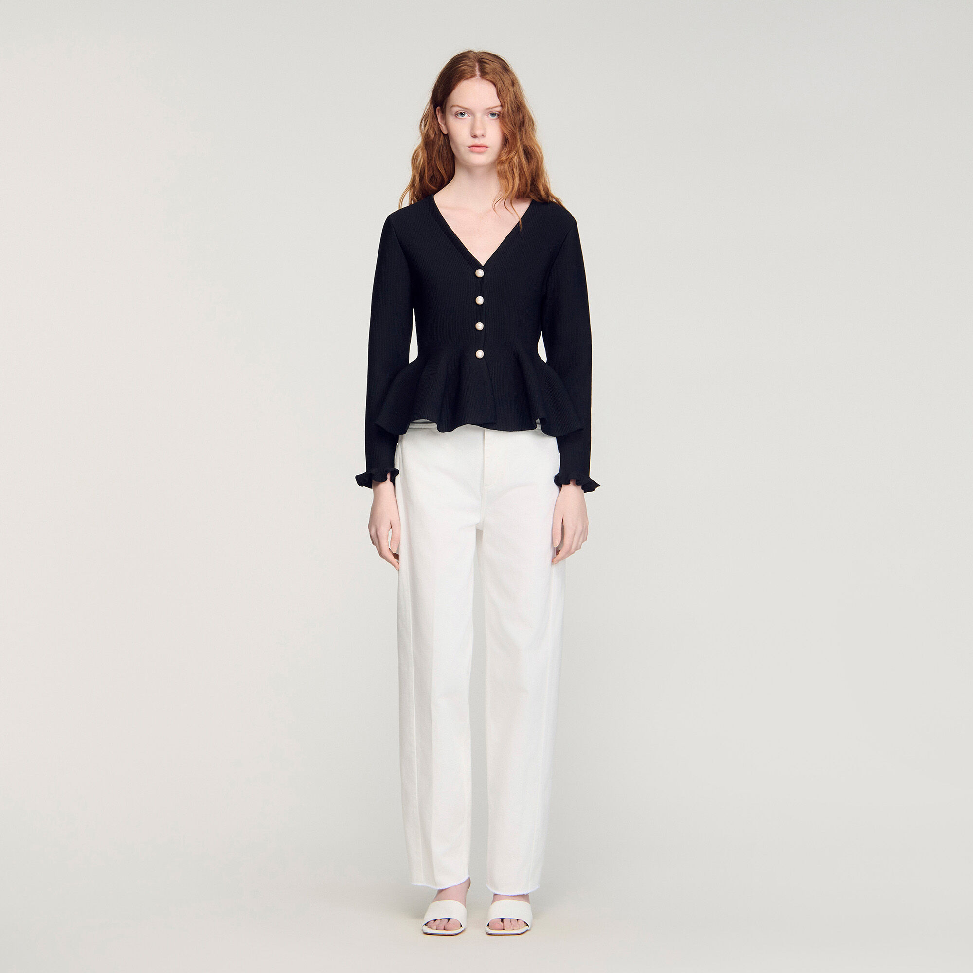 Cardigan peplum
