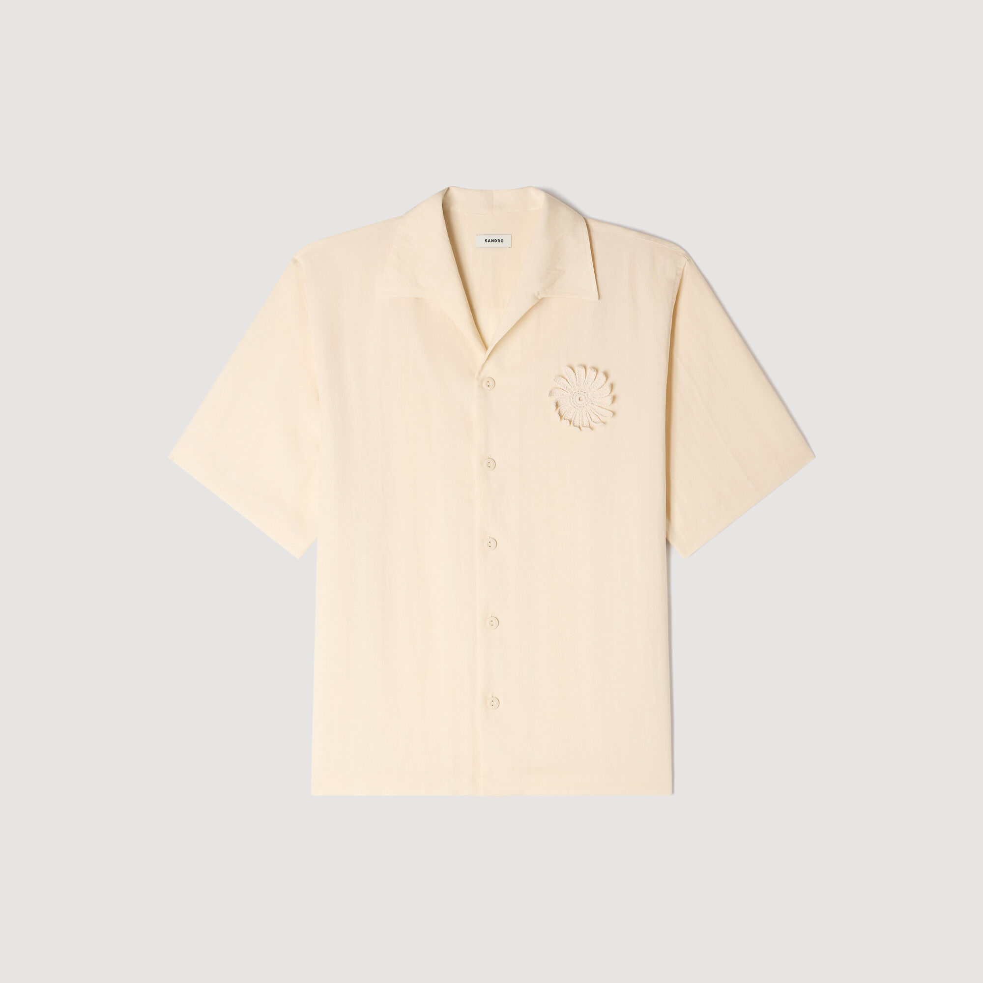 Chemise en crochet fleurie ample