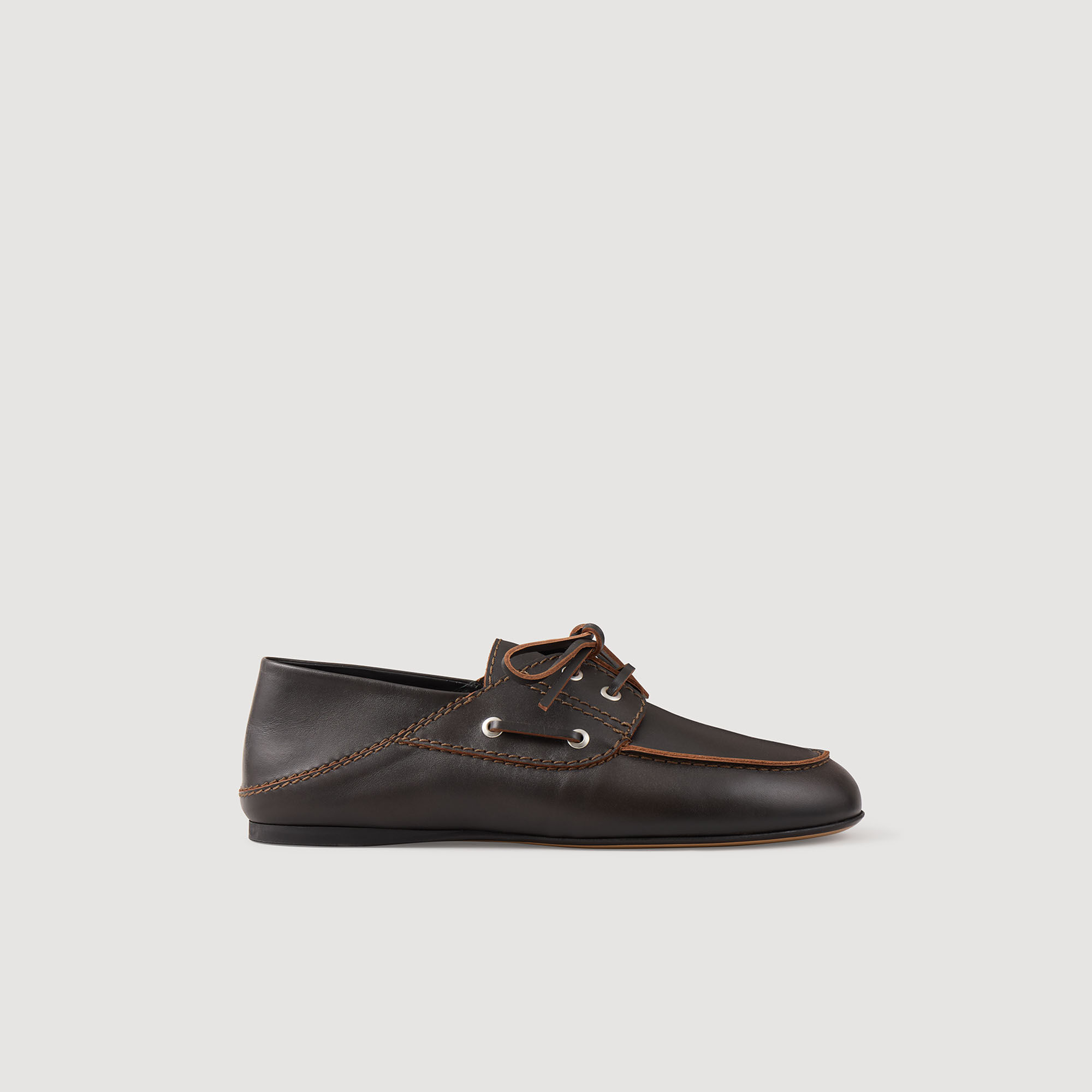 Mocassins en cuir style bateau