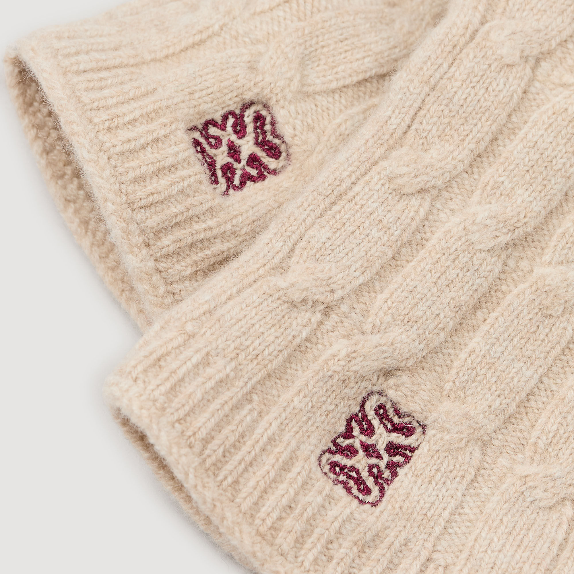 Gants en maille côtelée