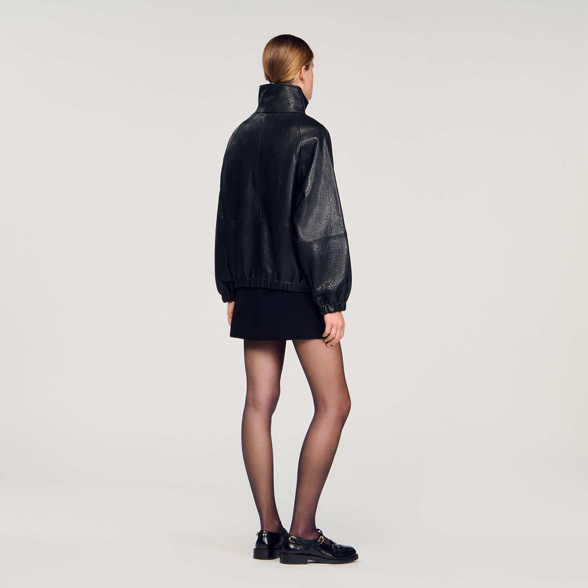 Veste en cuir oversize