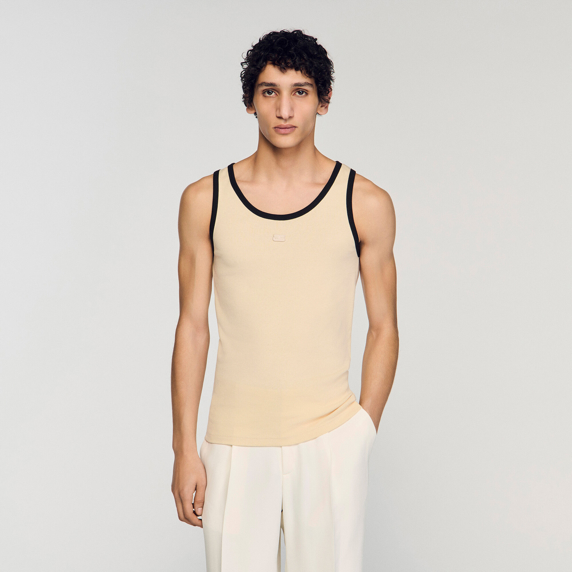 Débardeur en coton avec patch
