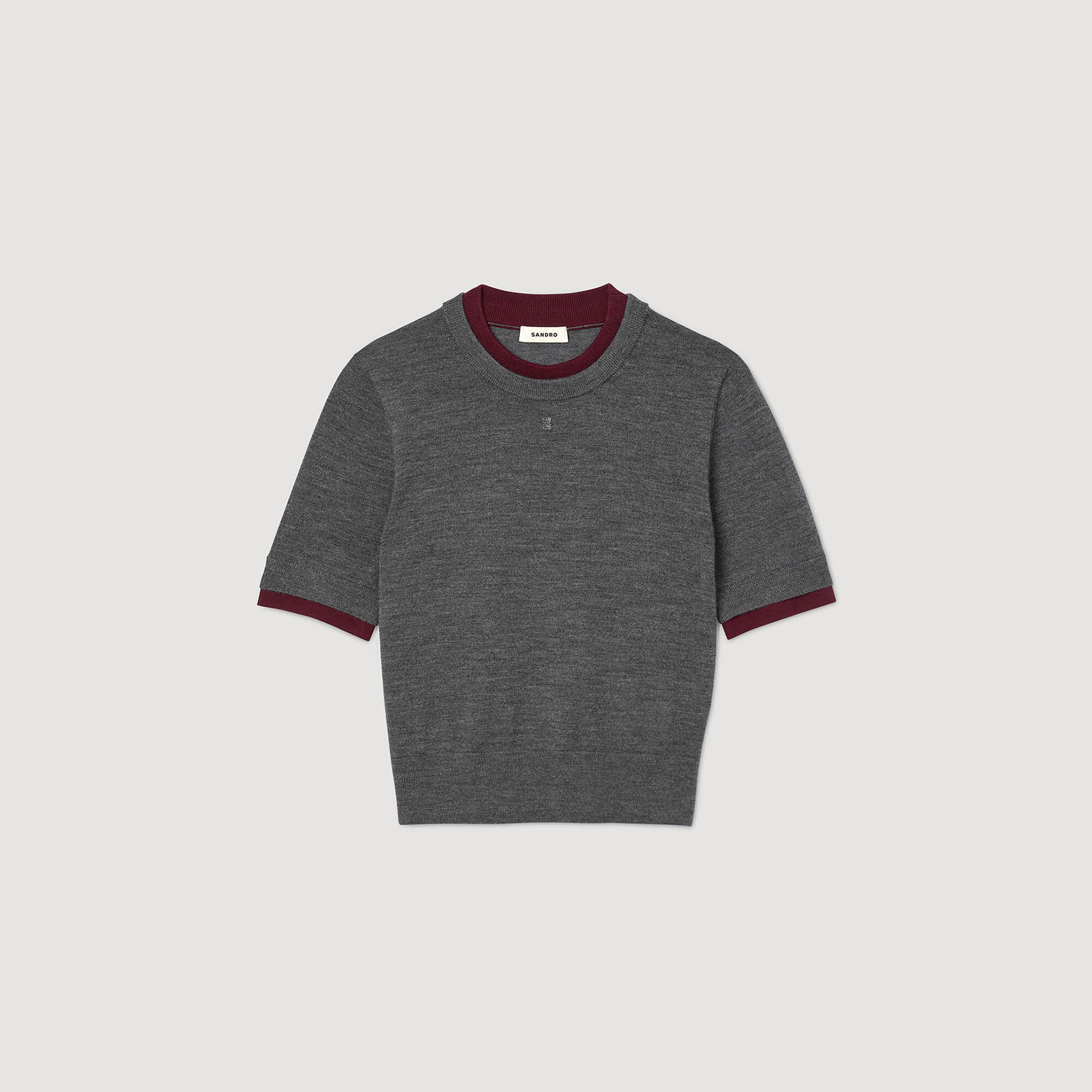 Pull court à deux tons