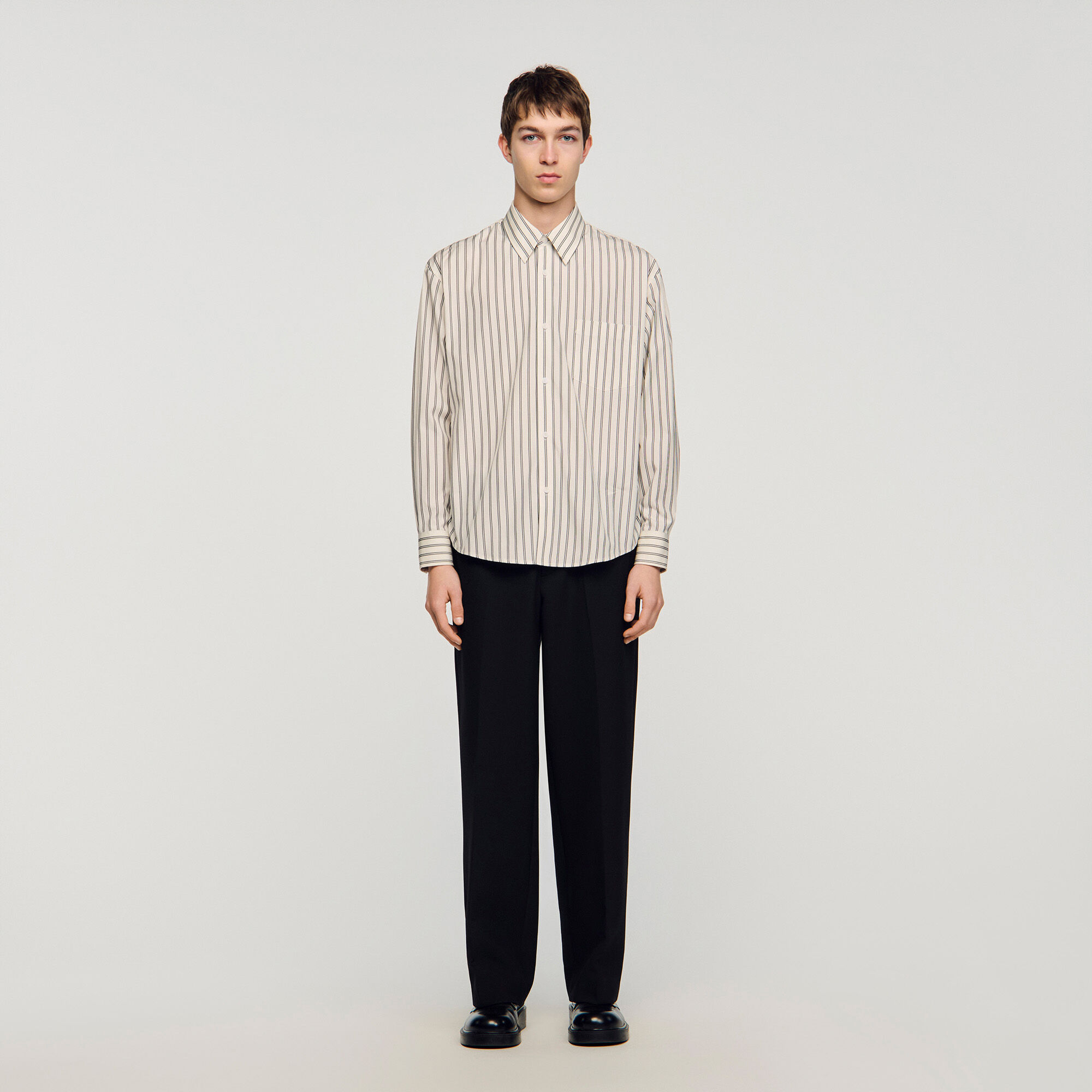 Chemise en coton à rayures