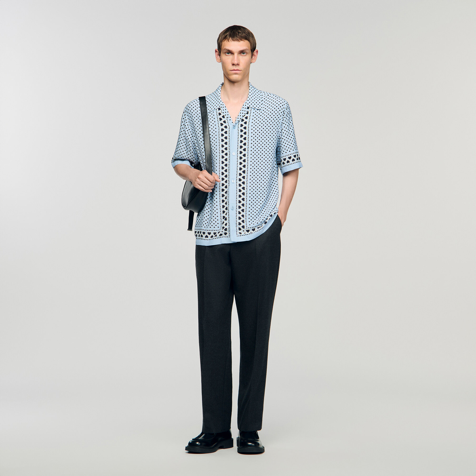 Chemise à motif cœur