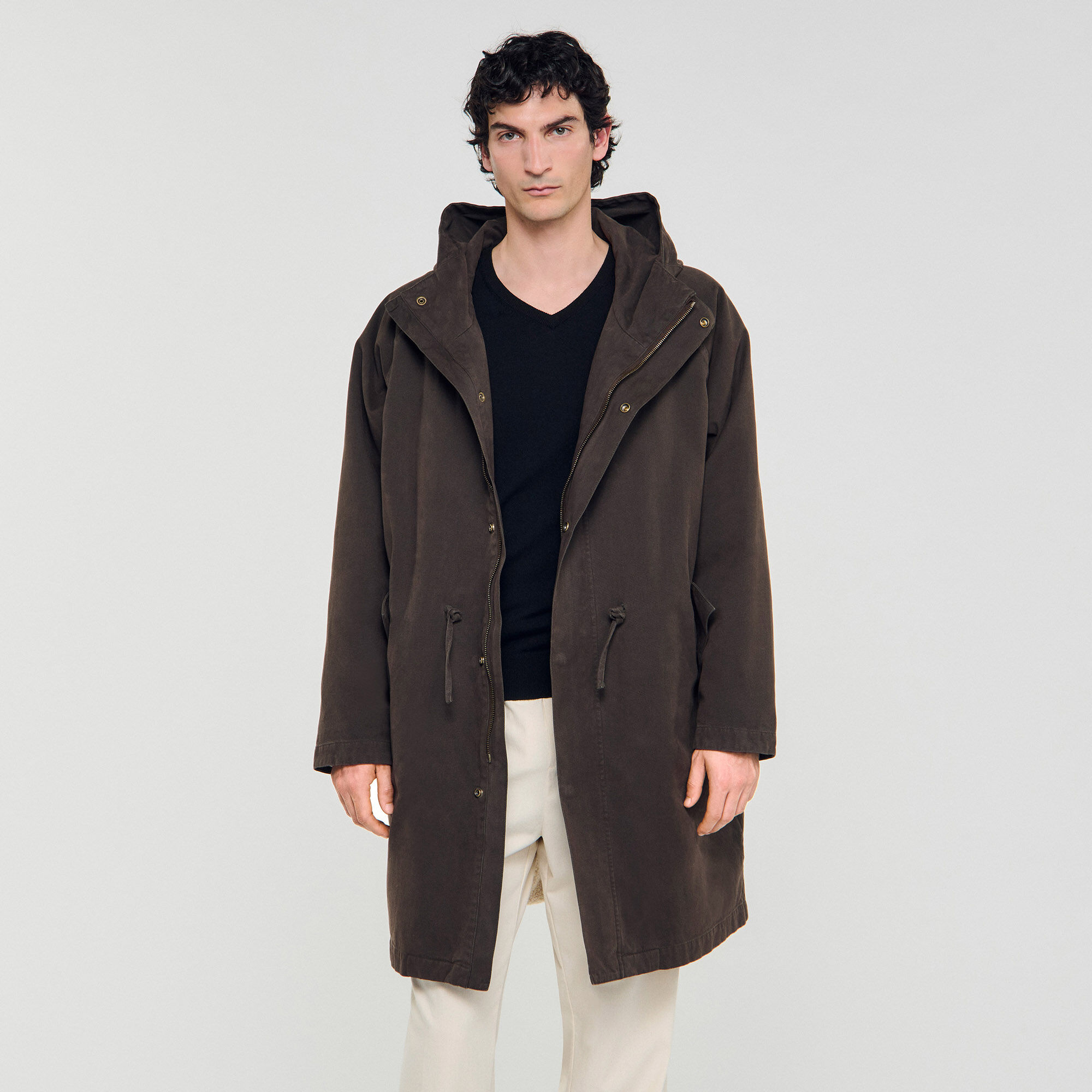 Parka en coton et laine oversize