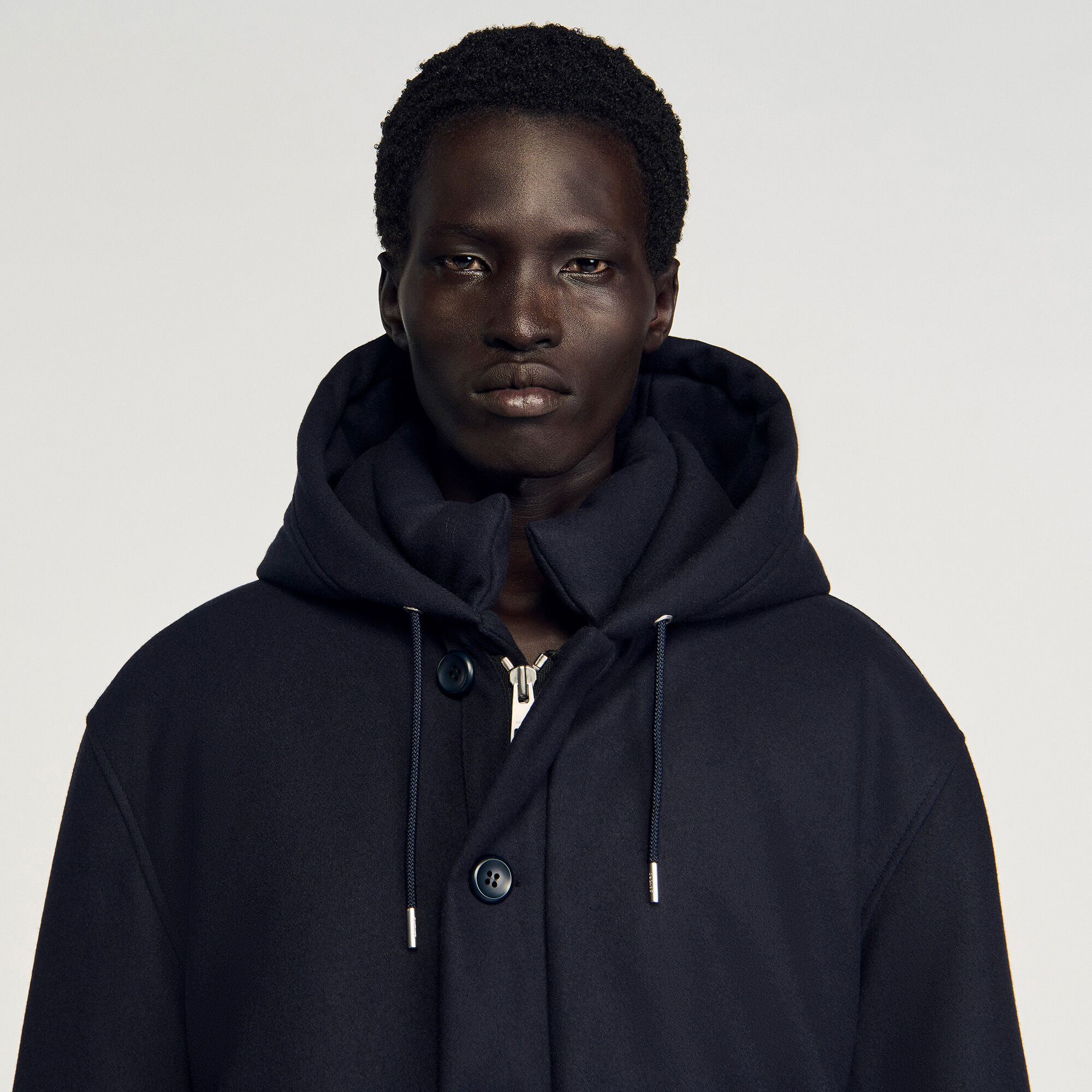 Parka en laine avec capuche