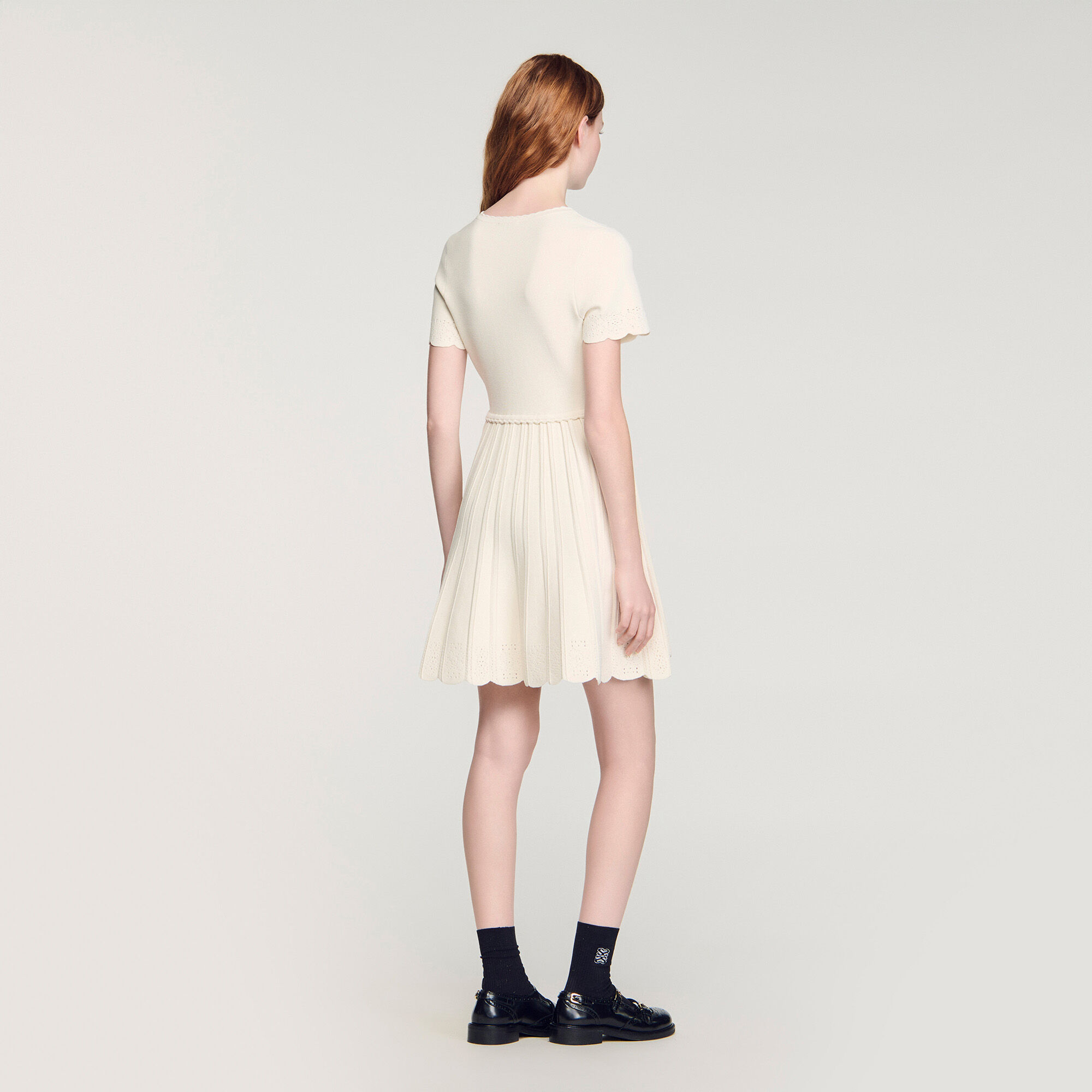 Robe mini en maille pointelle