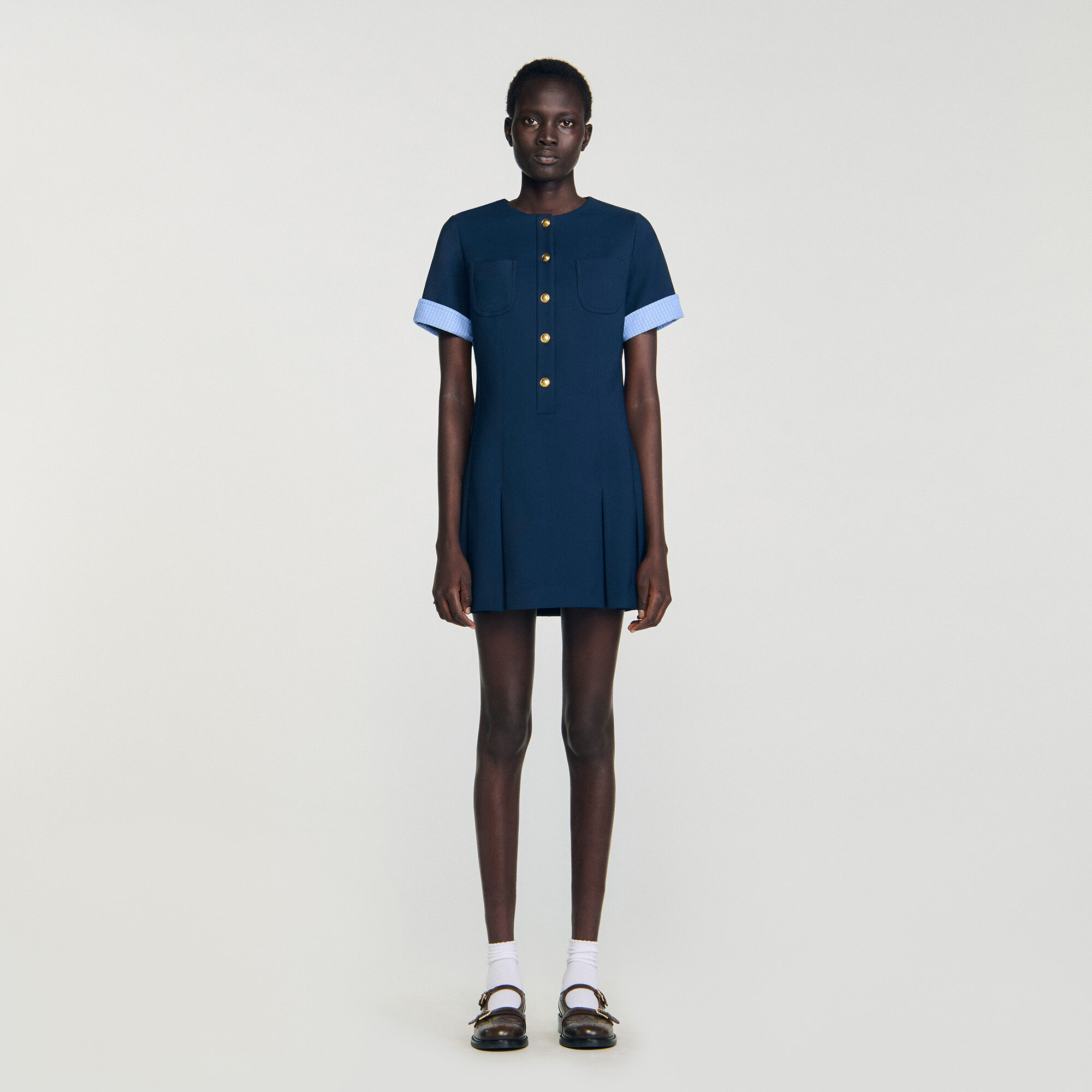 Mini robe à plis
