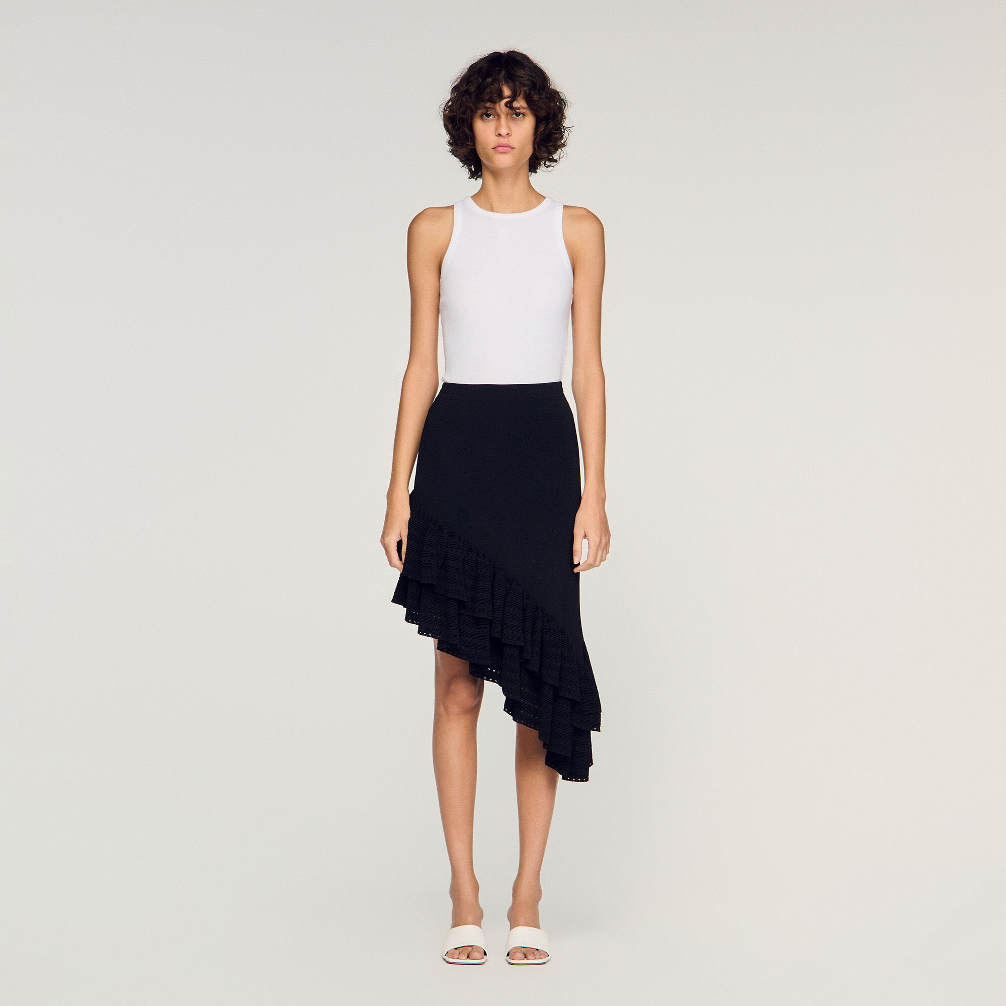 Jupe tricot asymétrique