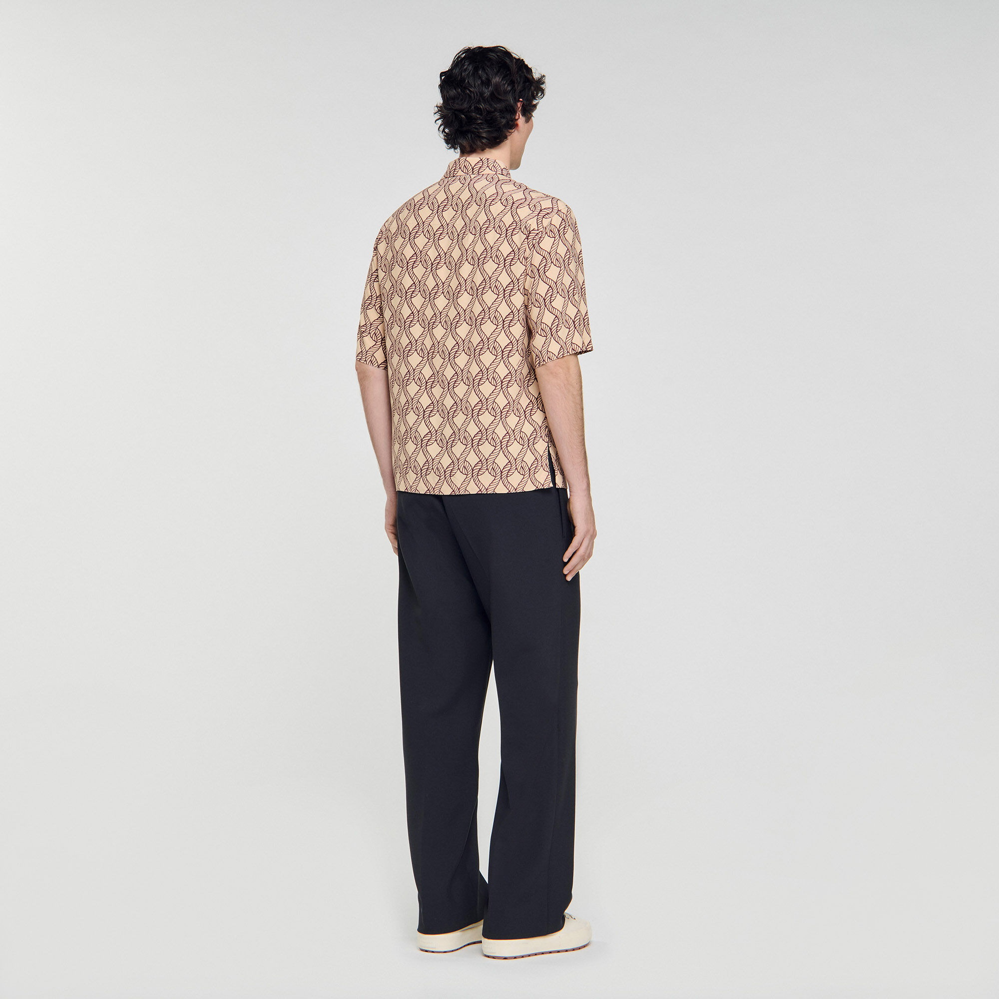 Chemise à imprimé corde ample