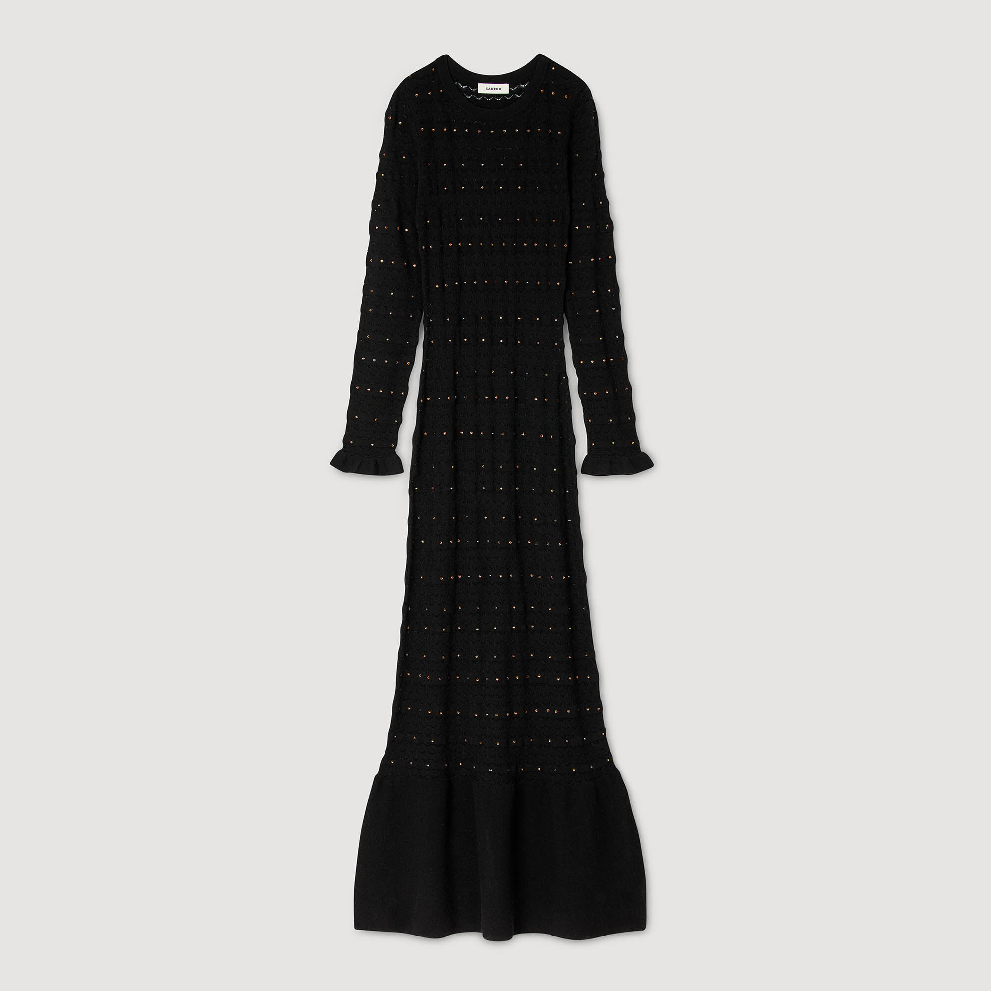 Robe maxi en maille strass