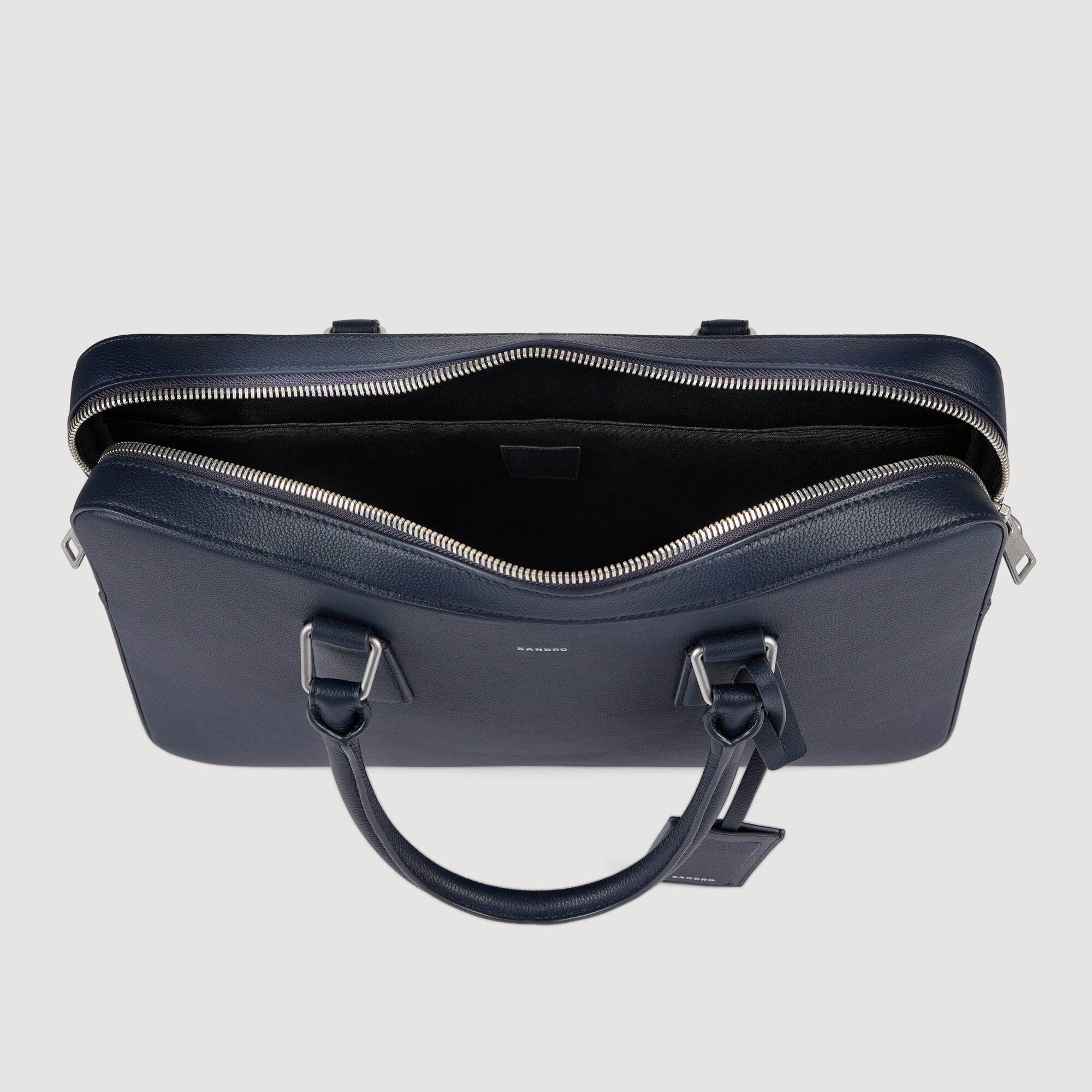 Attaché-case en cuir à grain large