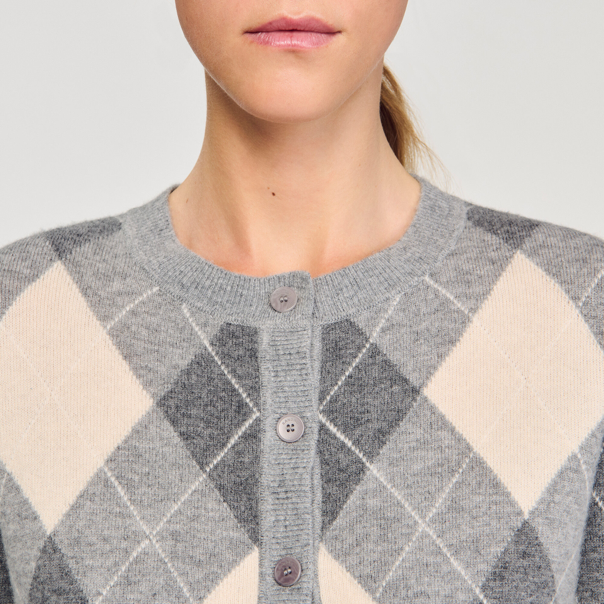 Cardigan à motif argyle