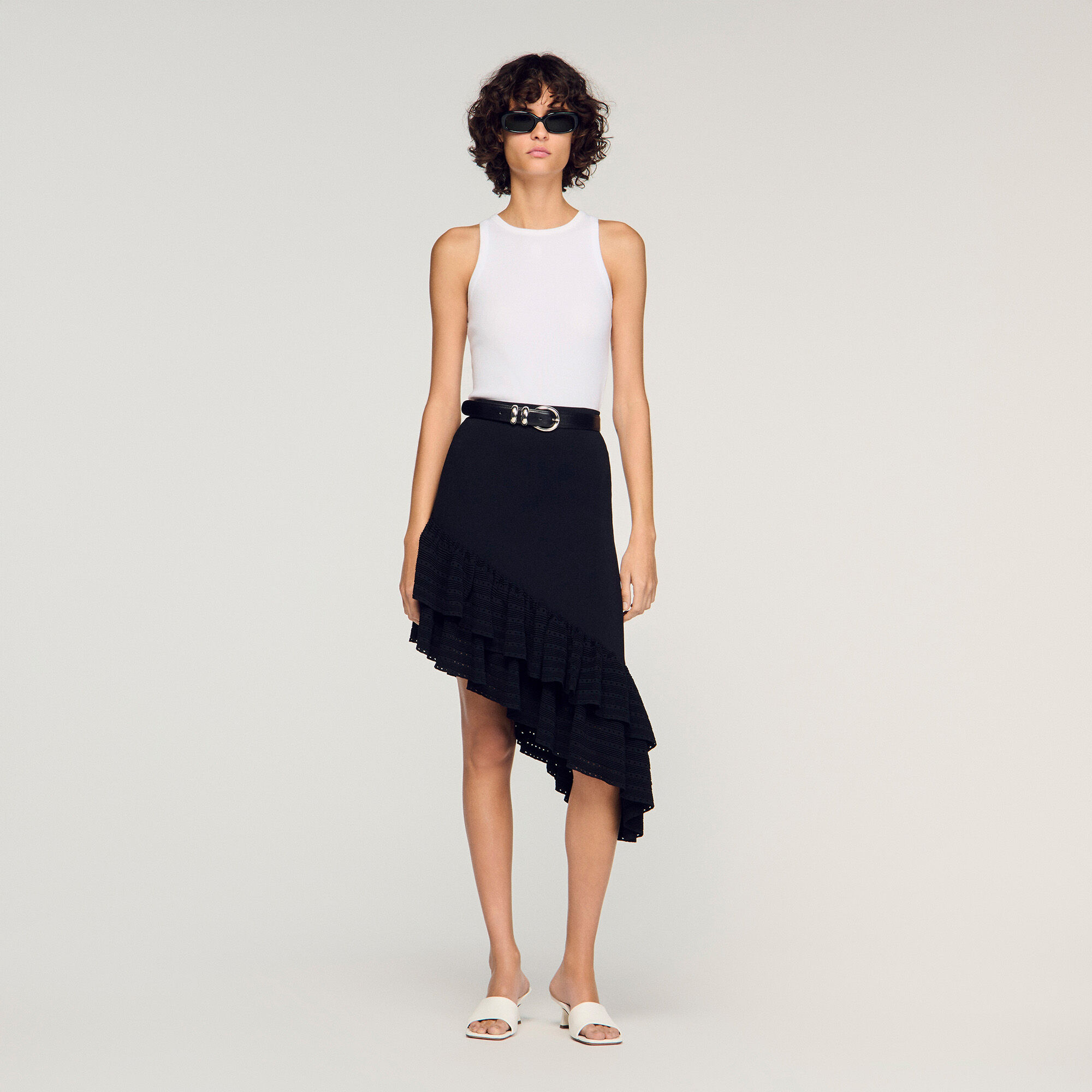 Jupe tricot asymétrique