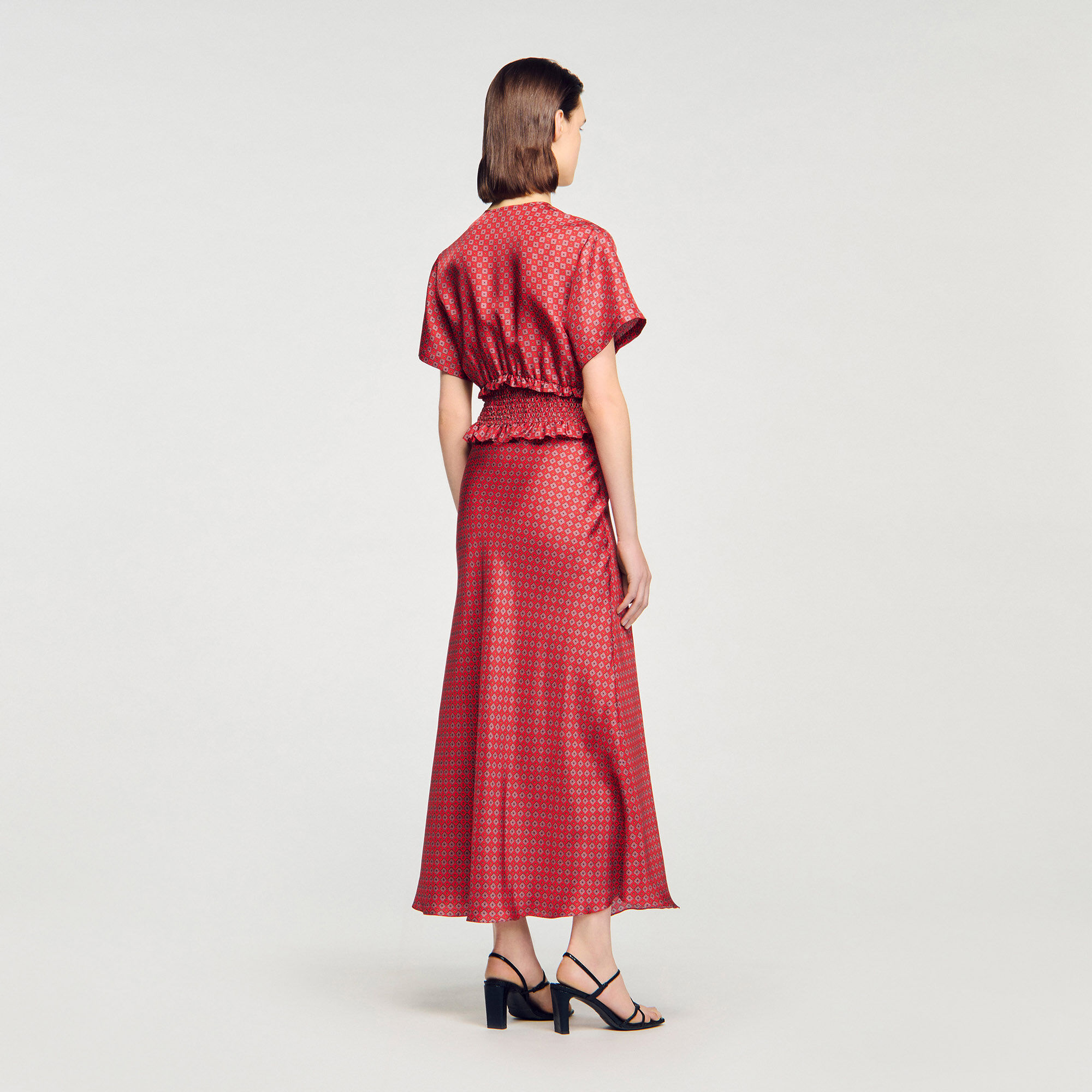 Robe maxi imprimée écharpe