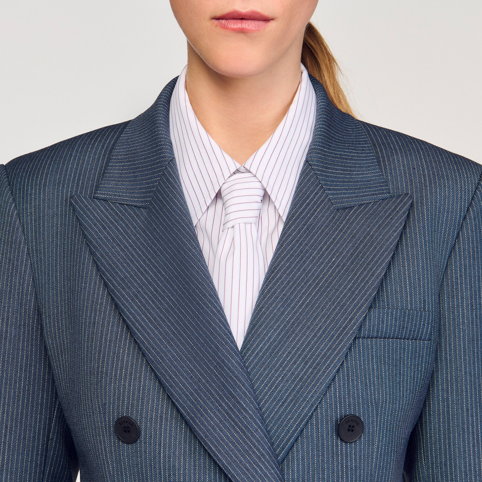 Veste structurée à rayures
