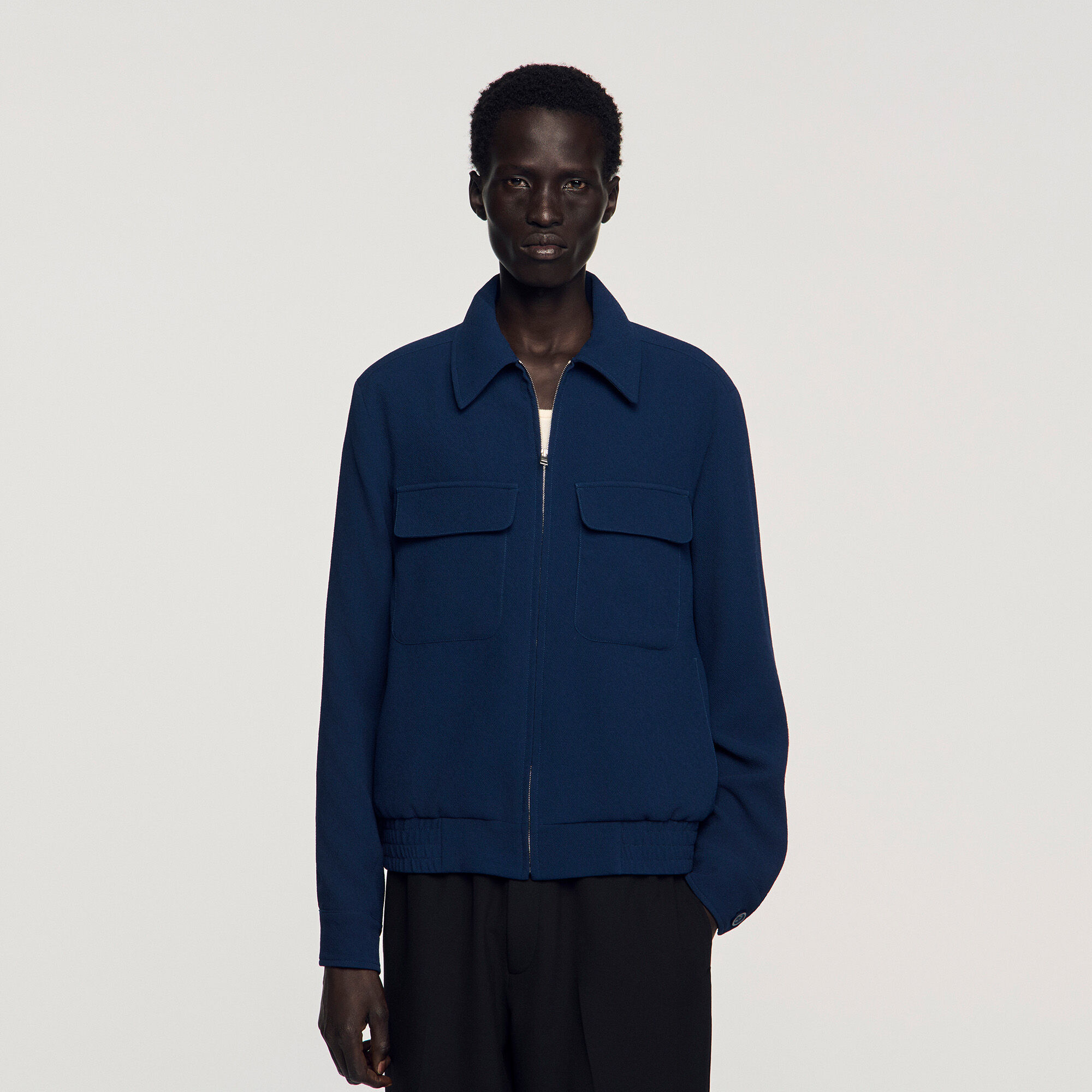 Veste à fermeture éclair structurée