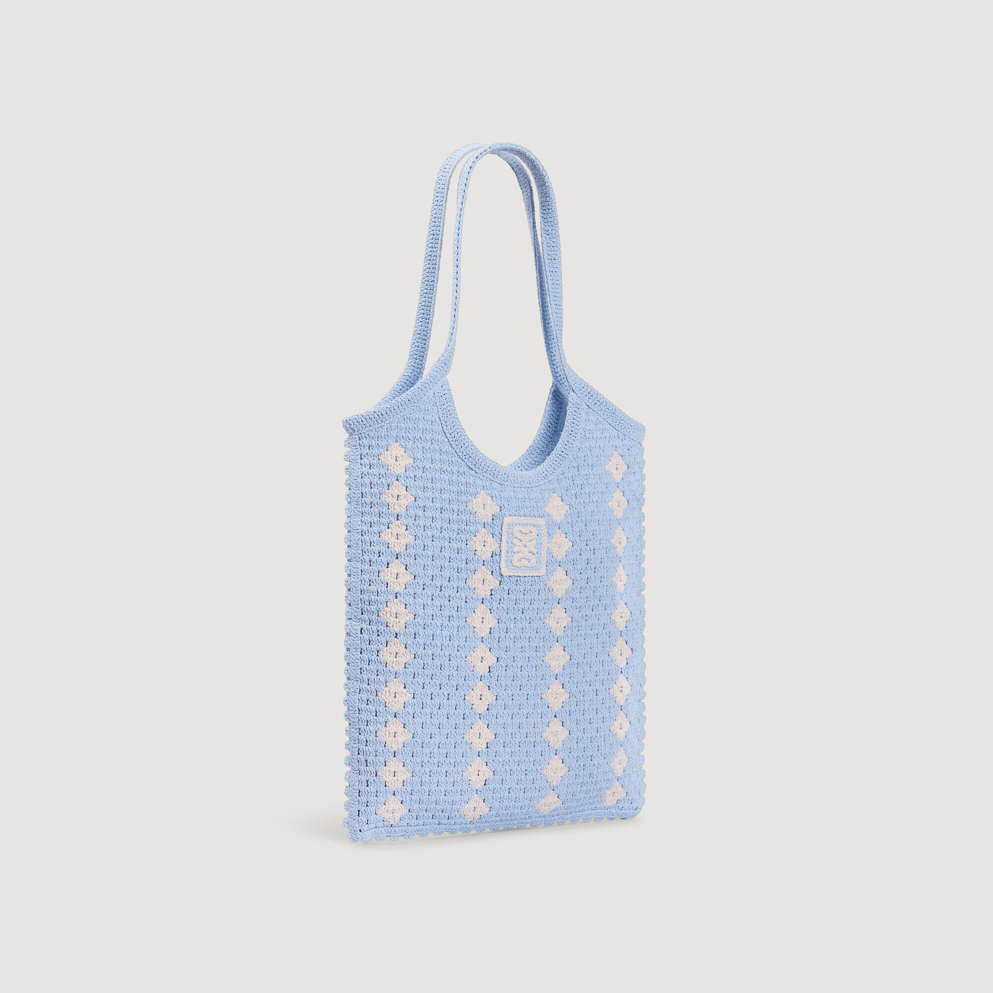 Sac en maille ajouré deux tons