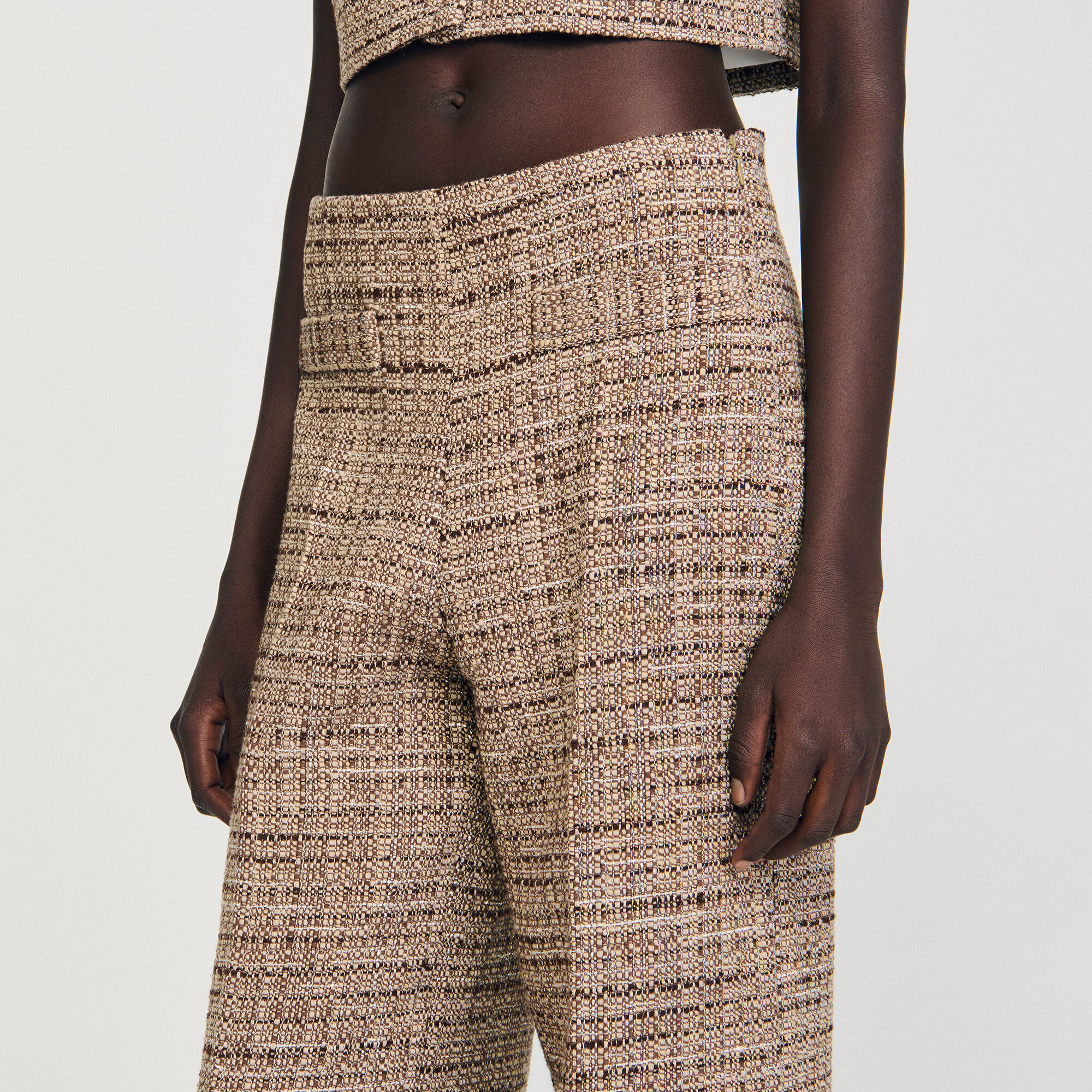 Pantalons en tweed décoratifs