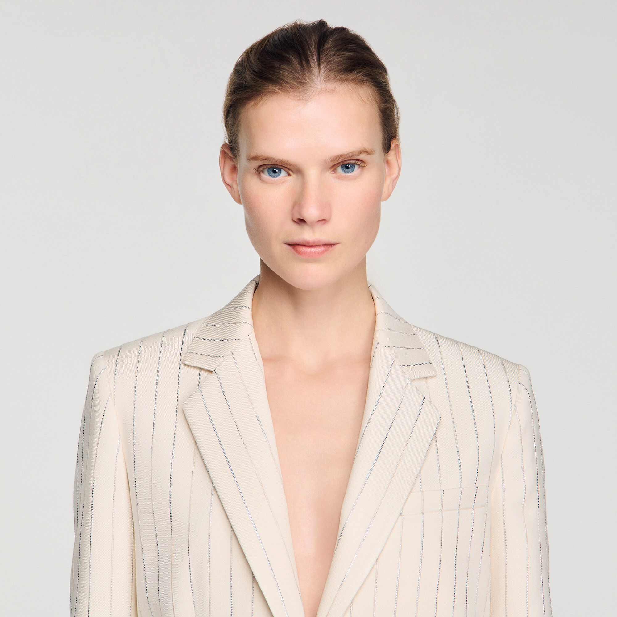 Veste structurée à rayures