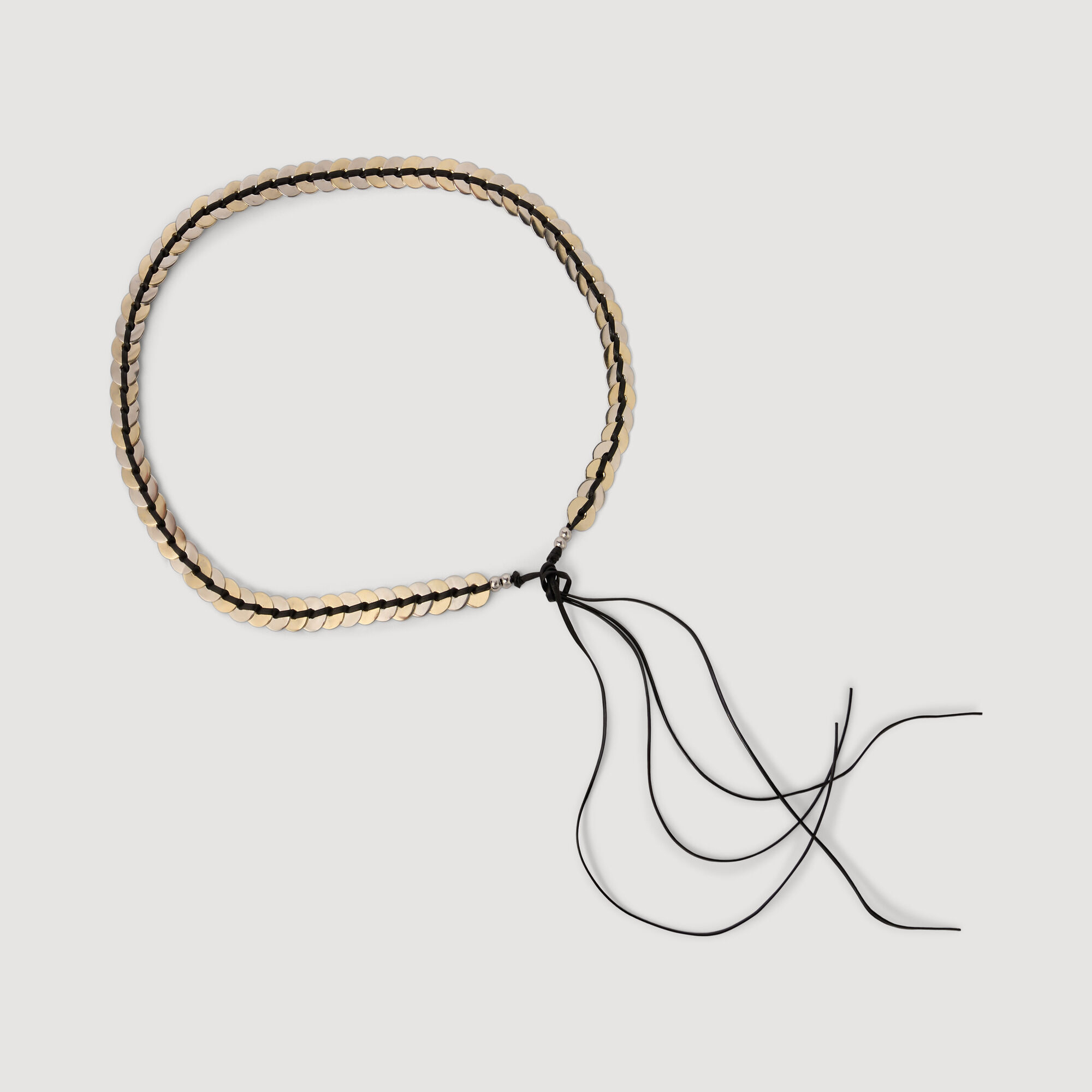 Ceinture bijou avec attache en cuir