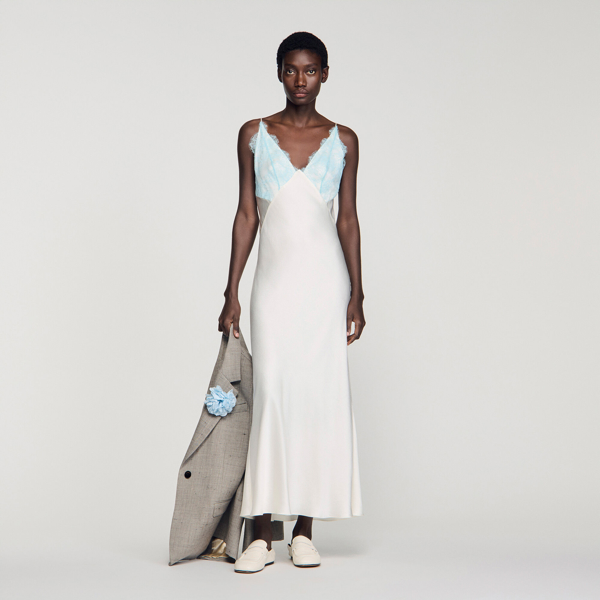 Robe maxi à la mode lingerie