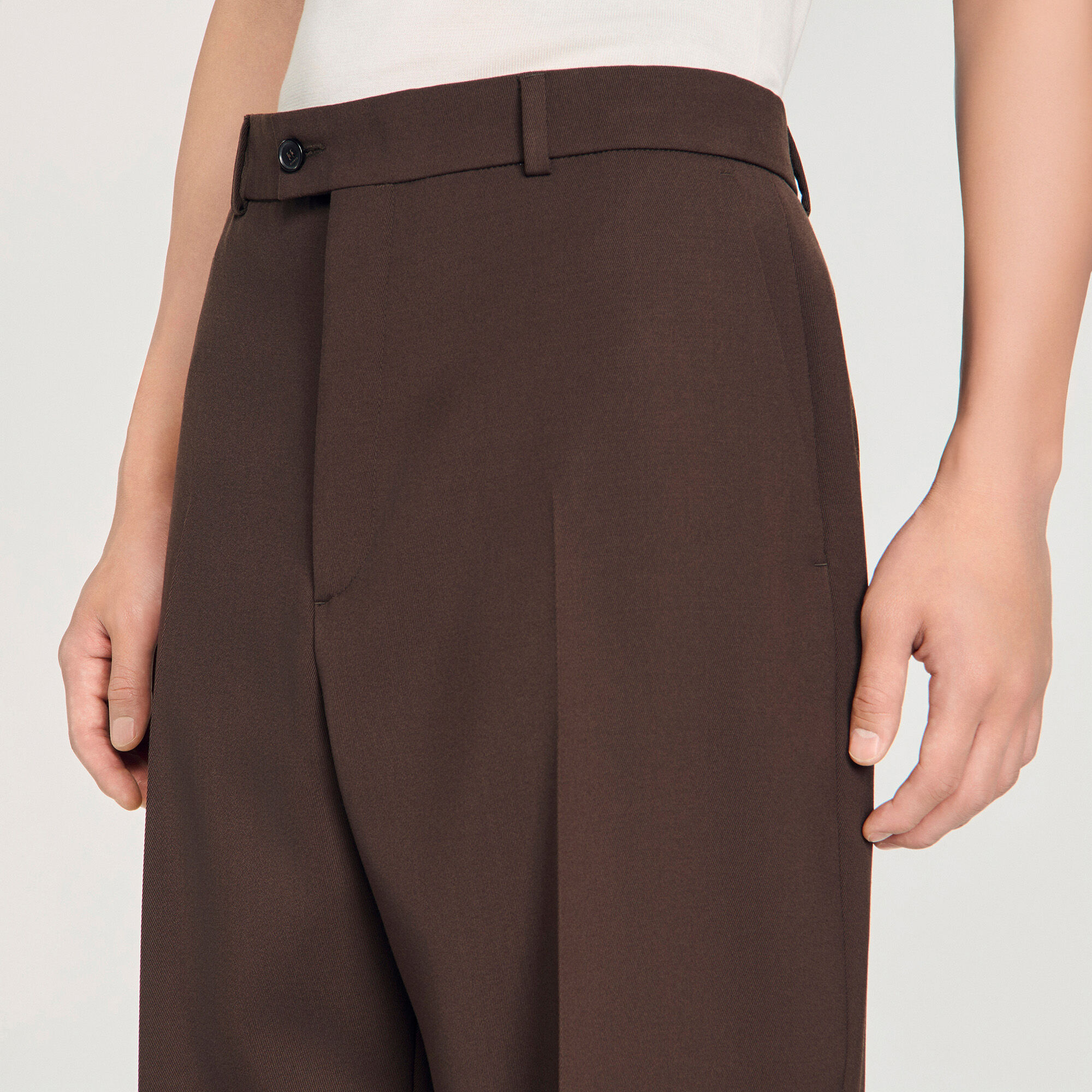 Pantalon en laine oversize