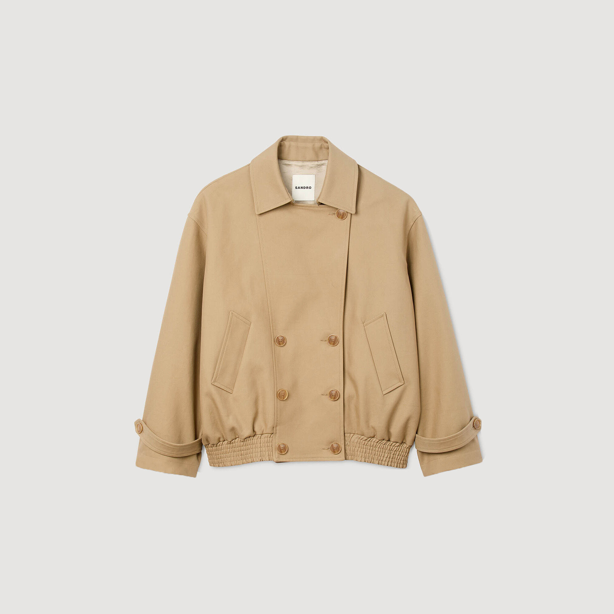 Manteau trench oversize court