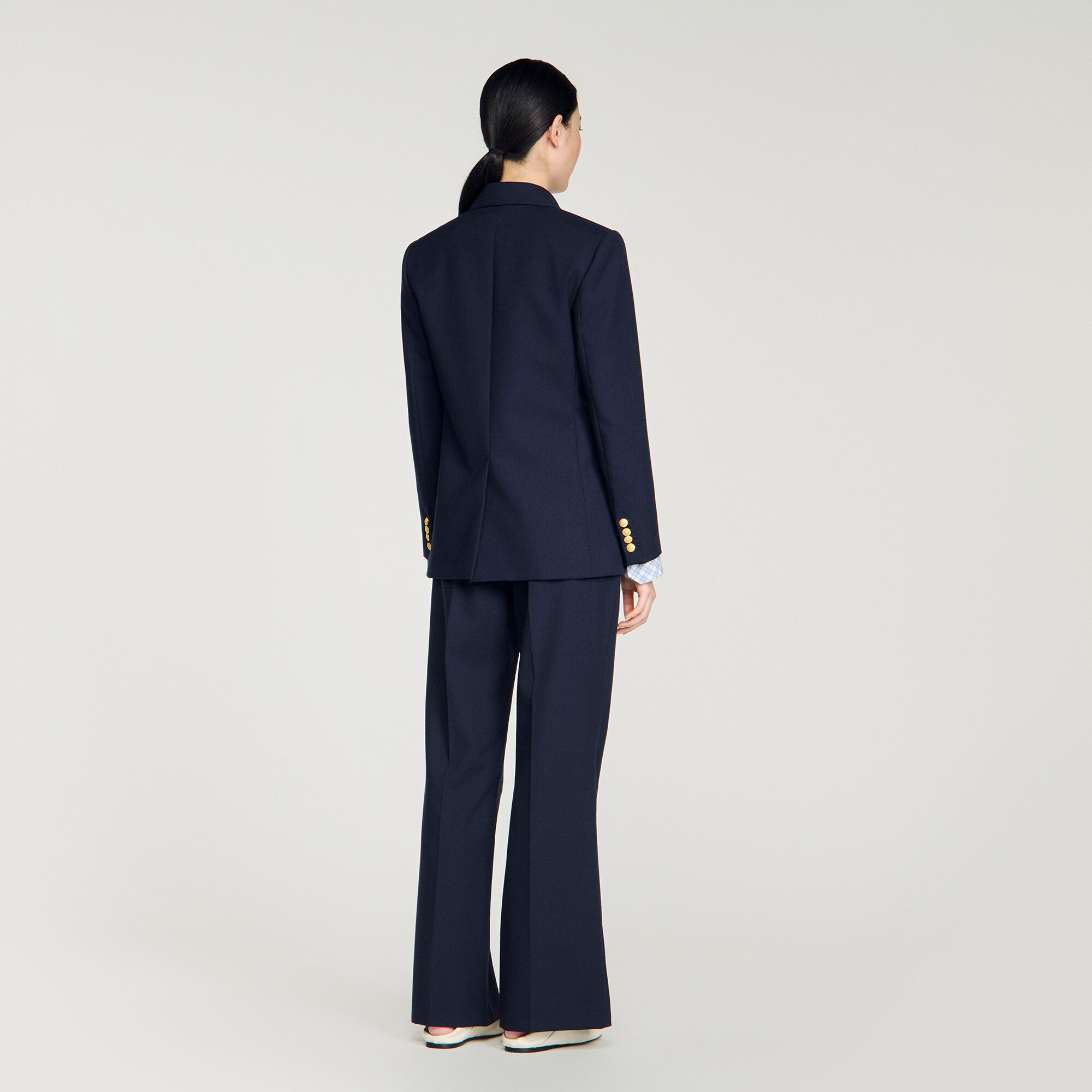 Veste de costume en laine ajustée