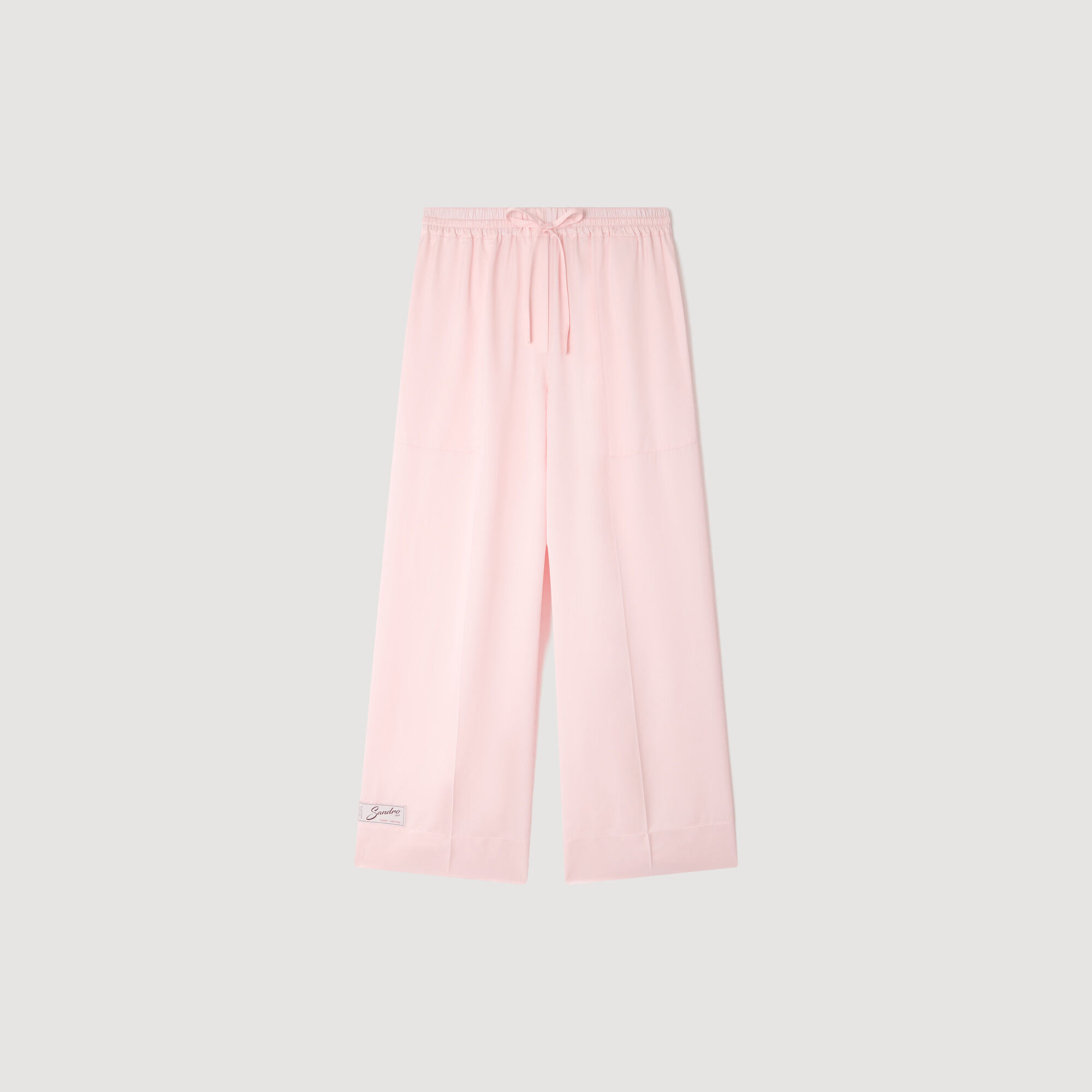 Pantalon large en satin