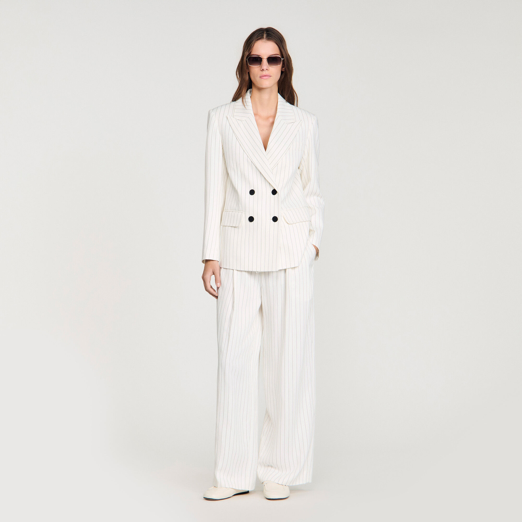 Veste structurée à rayures