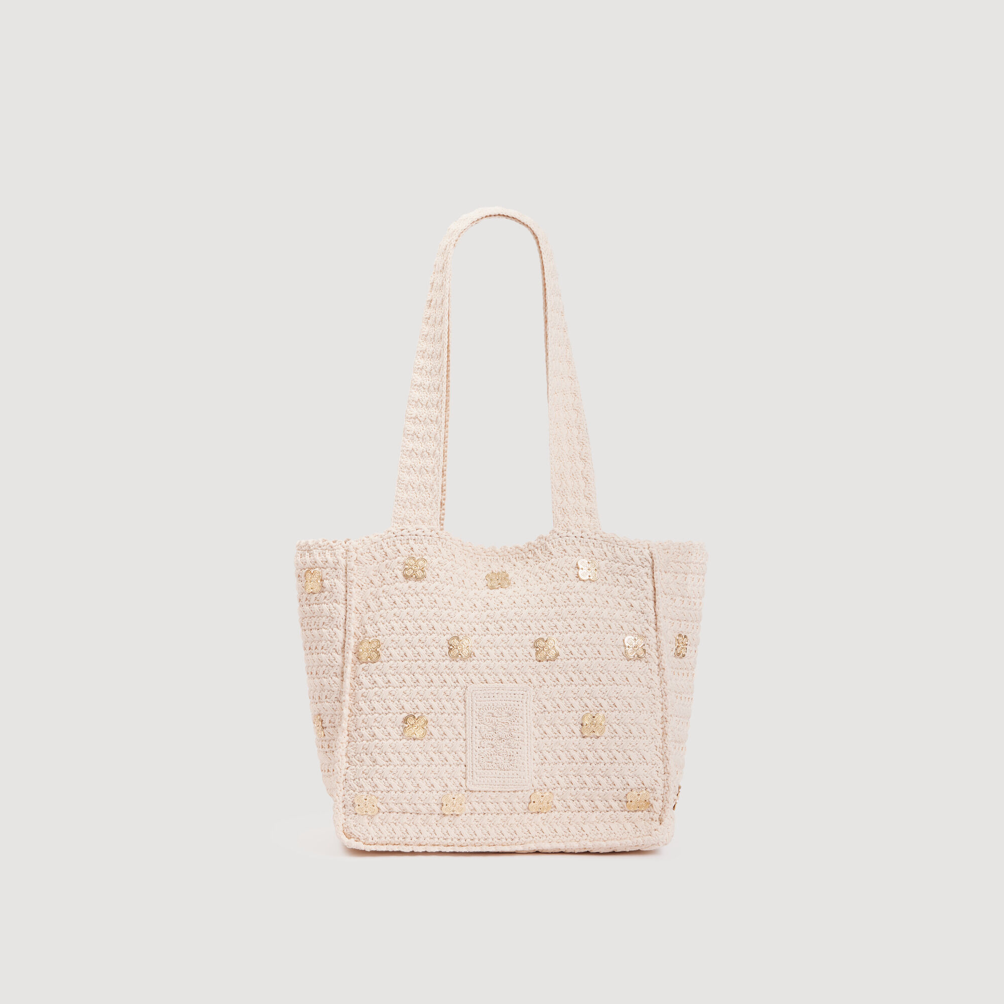 Sac en maille au crochet avec breloques