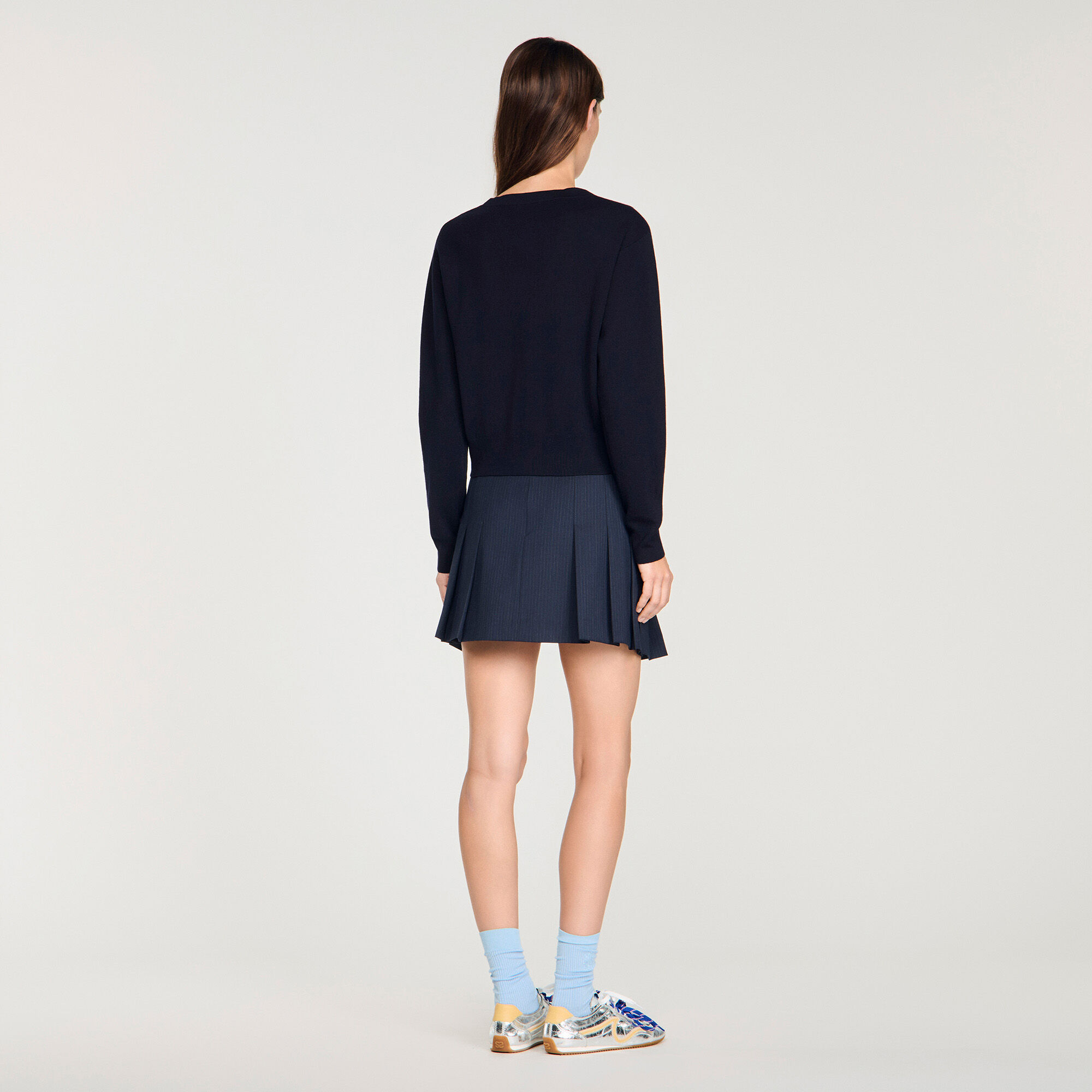 Pull en laine à col en V