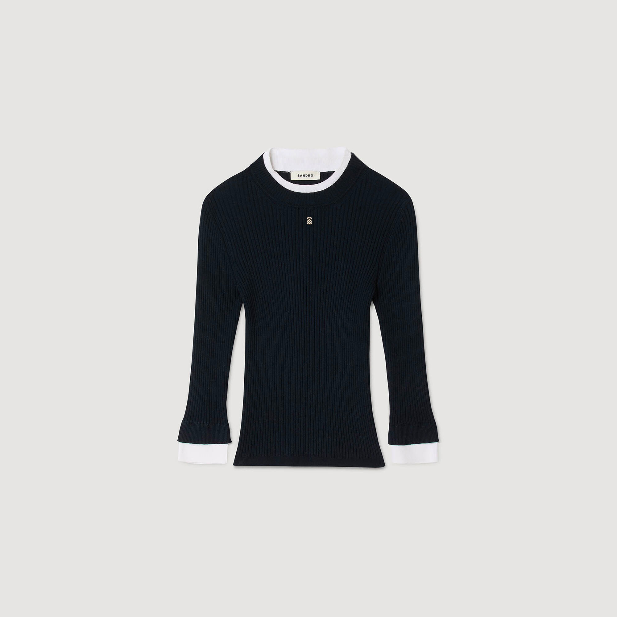 Pull en laine à effet stratifié
