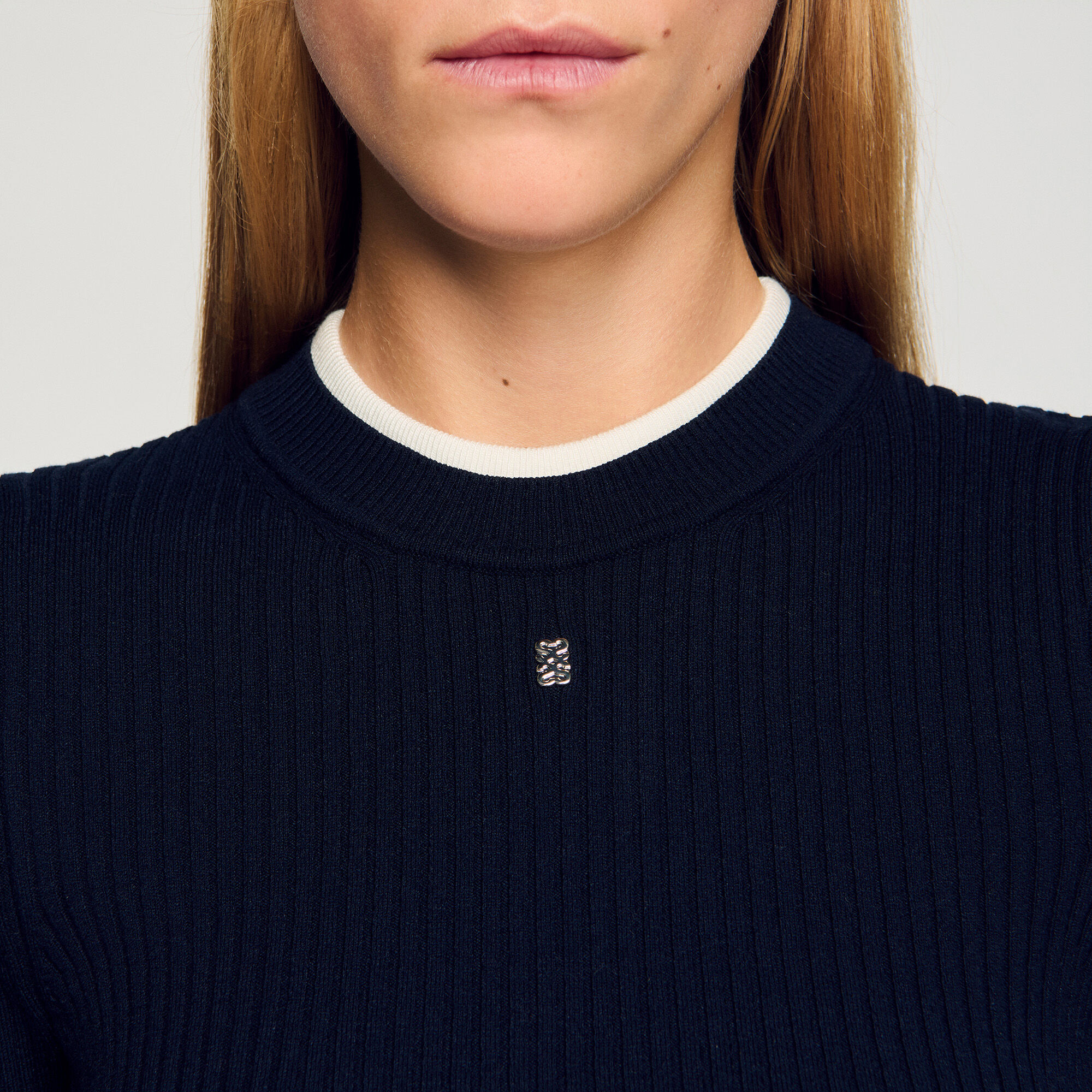 Pull en laine à effet stratifié