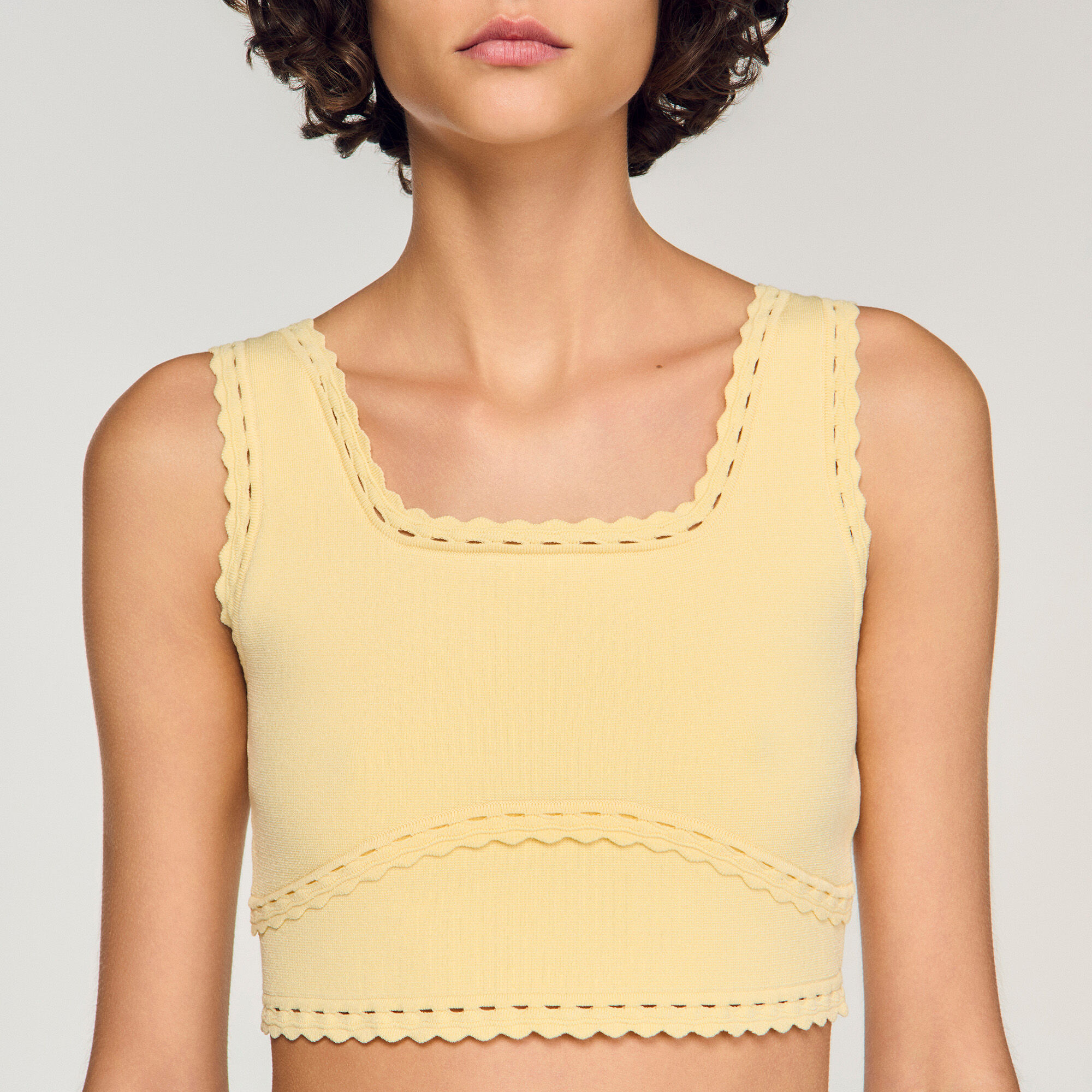 Top crop en maille