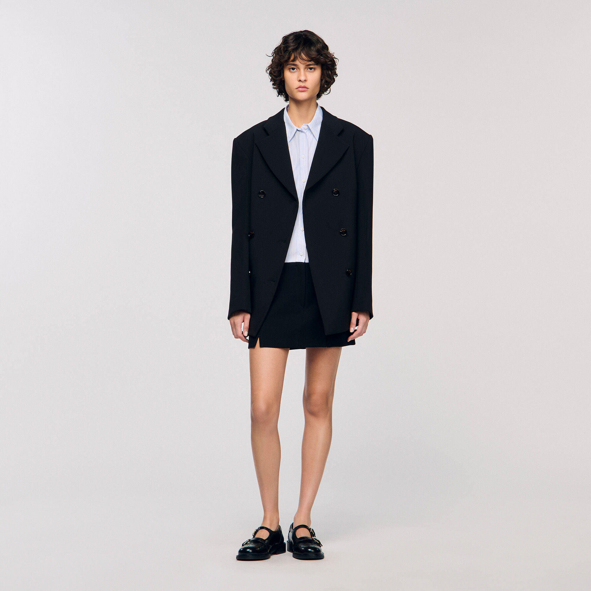 Veste structurée croisée