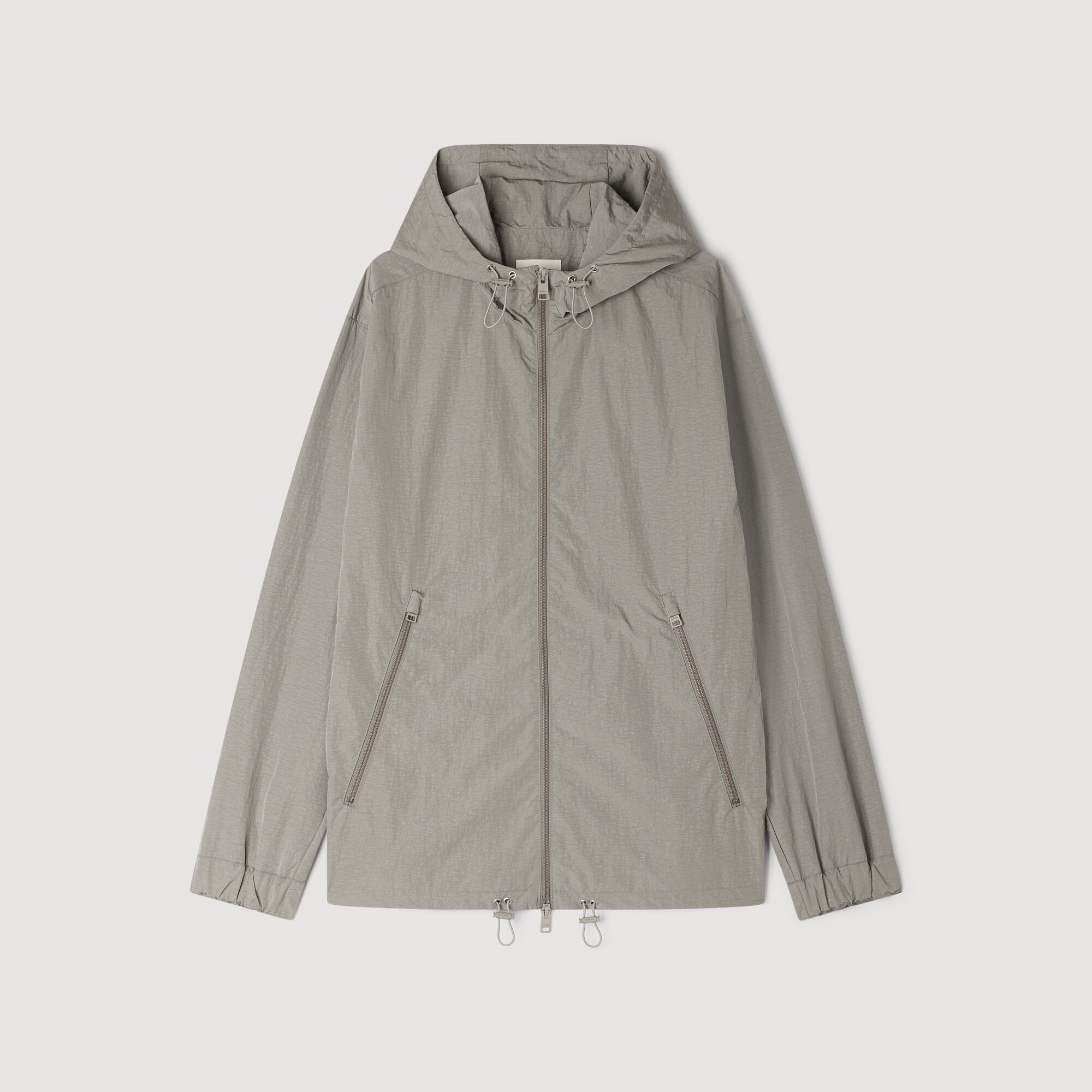 Veste technique à capuche avec fermeture éclair
