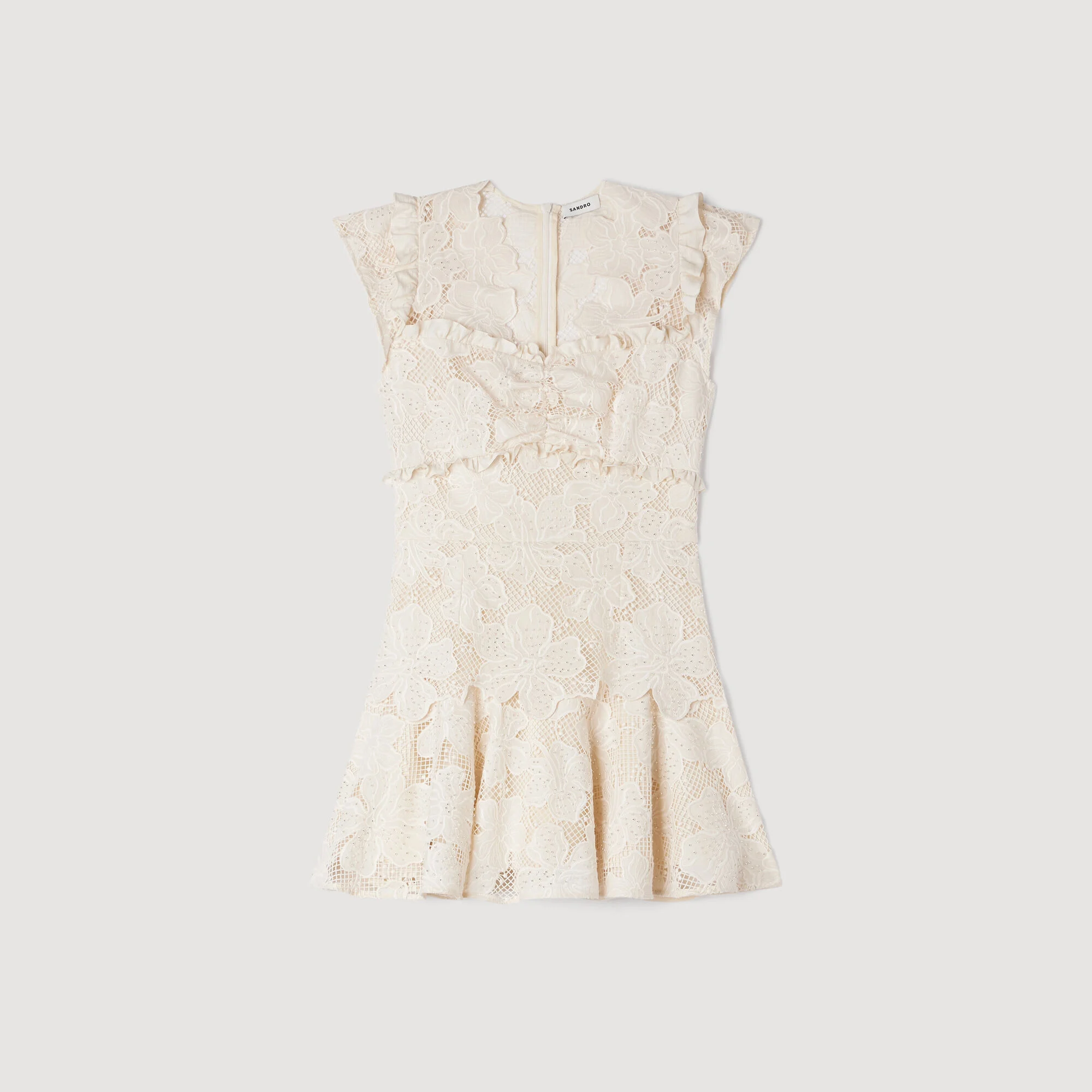 Robe mini en guipure