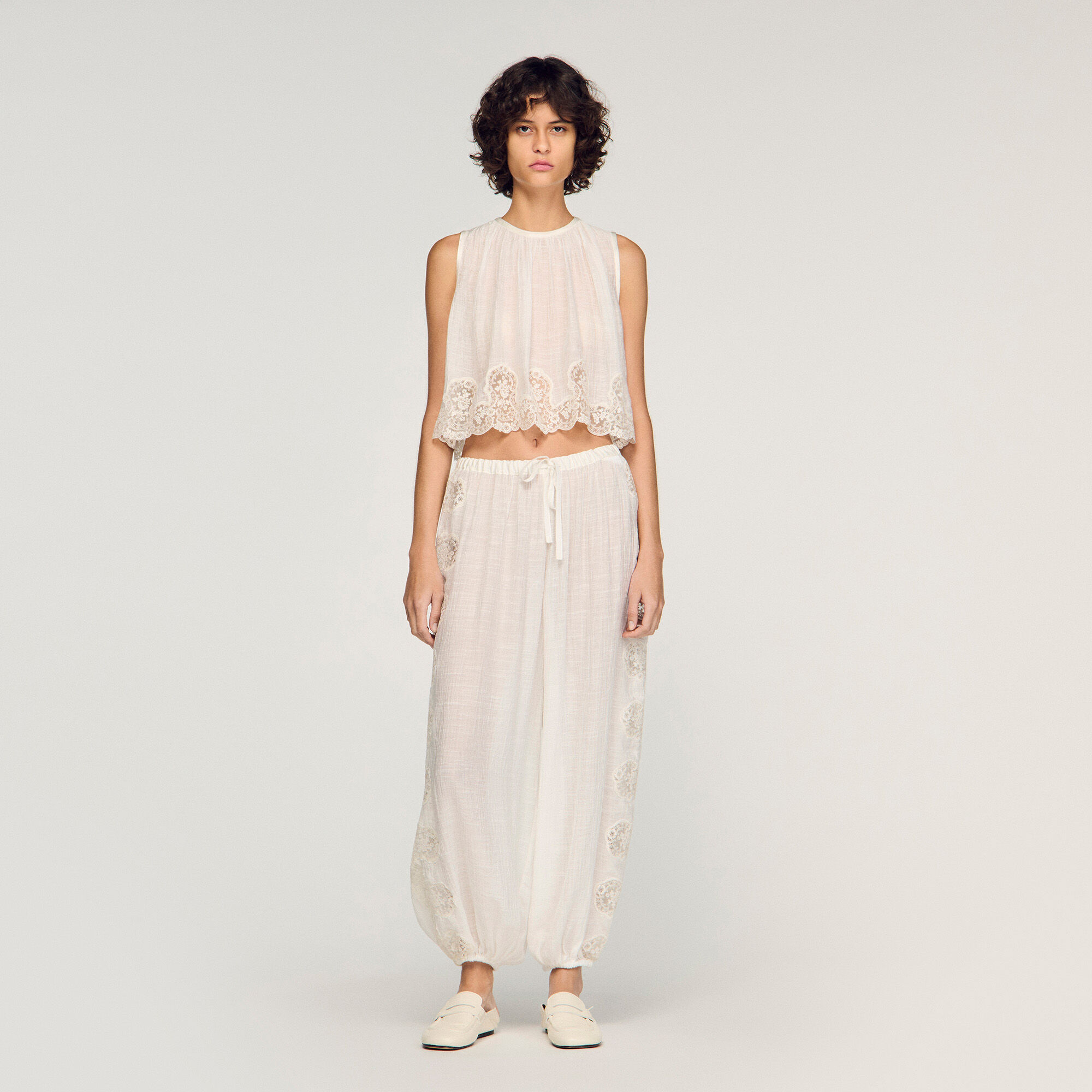 Crop top en crêpe