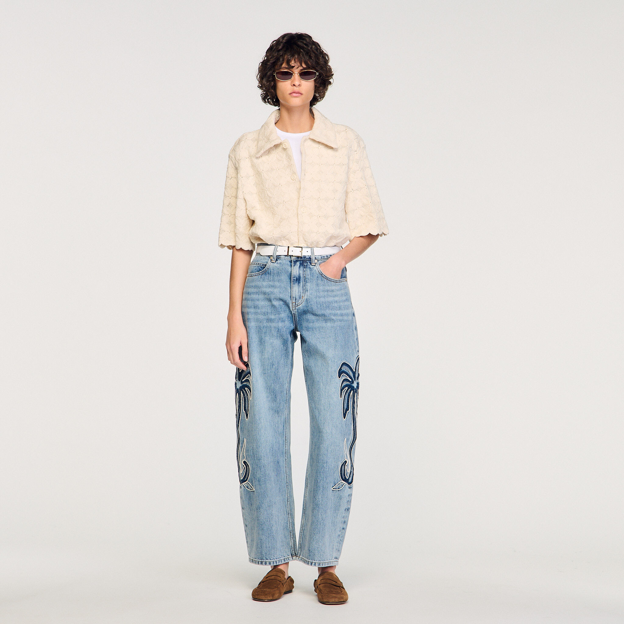 Chemise broderie anglaise en coton