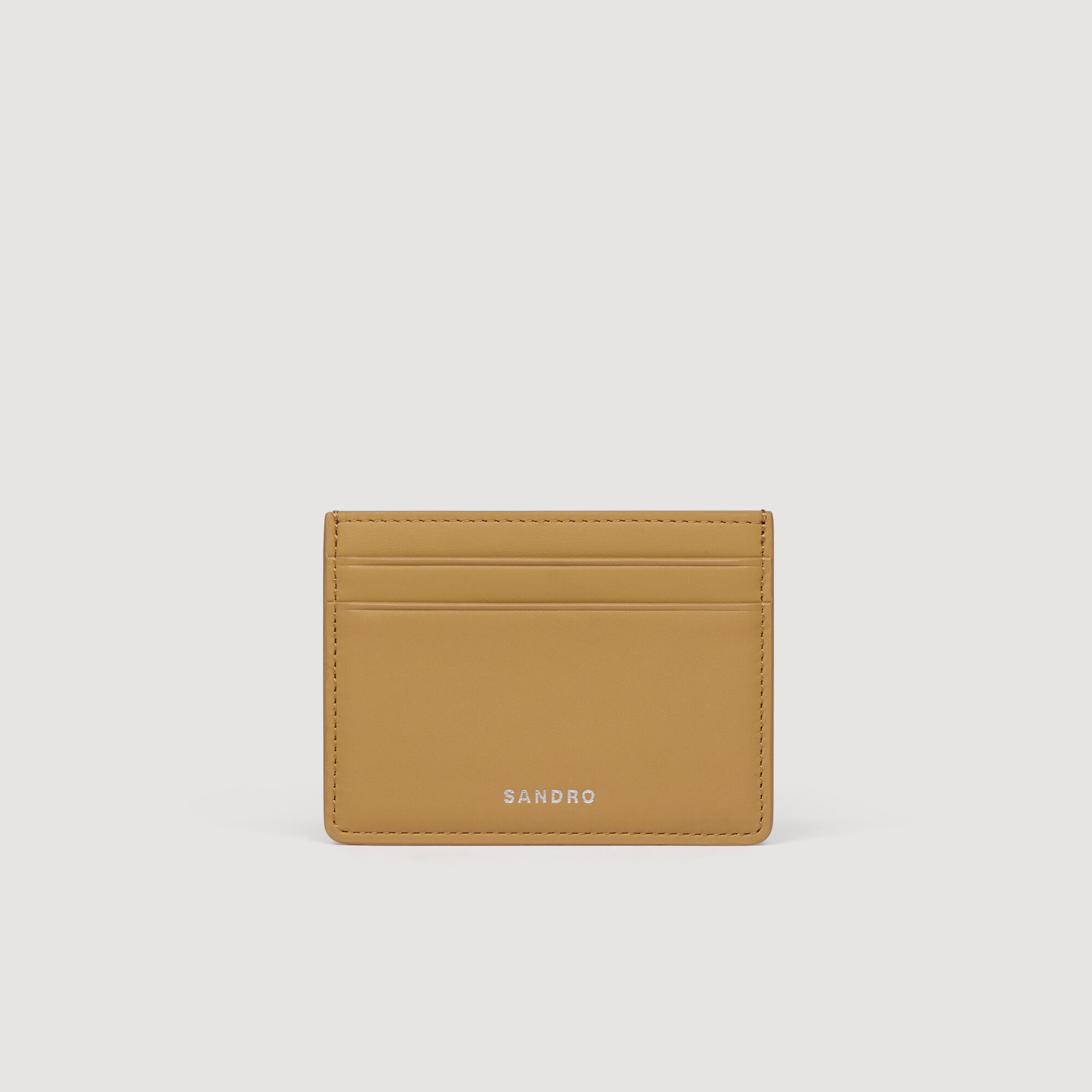 Porte-cartes en cuir avec logo
