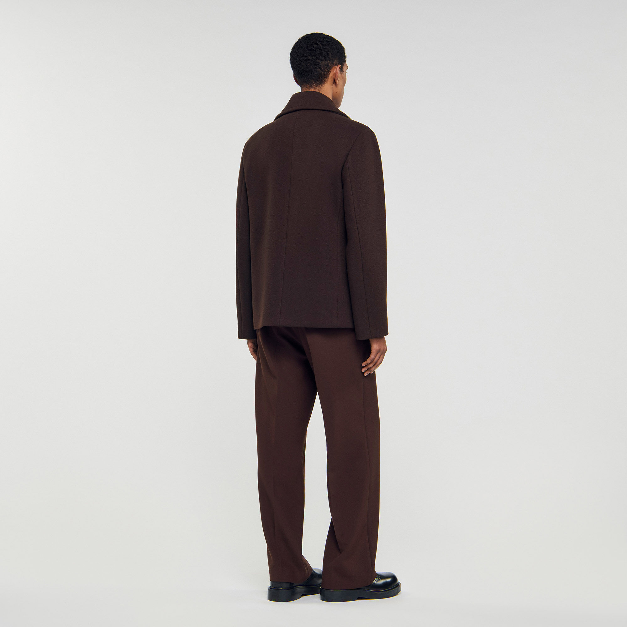 Manteau de laine à boutonnage double