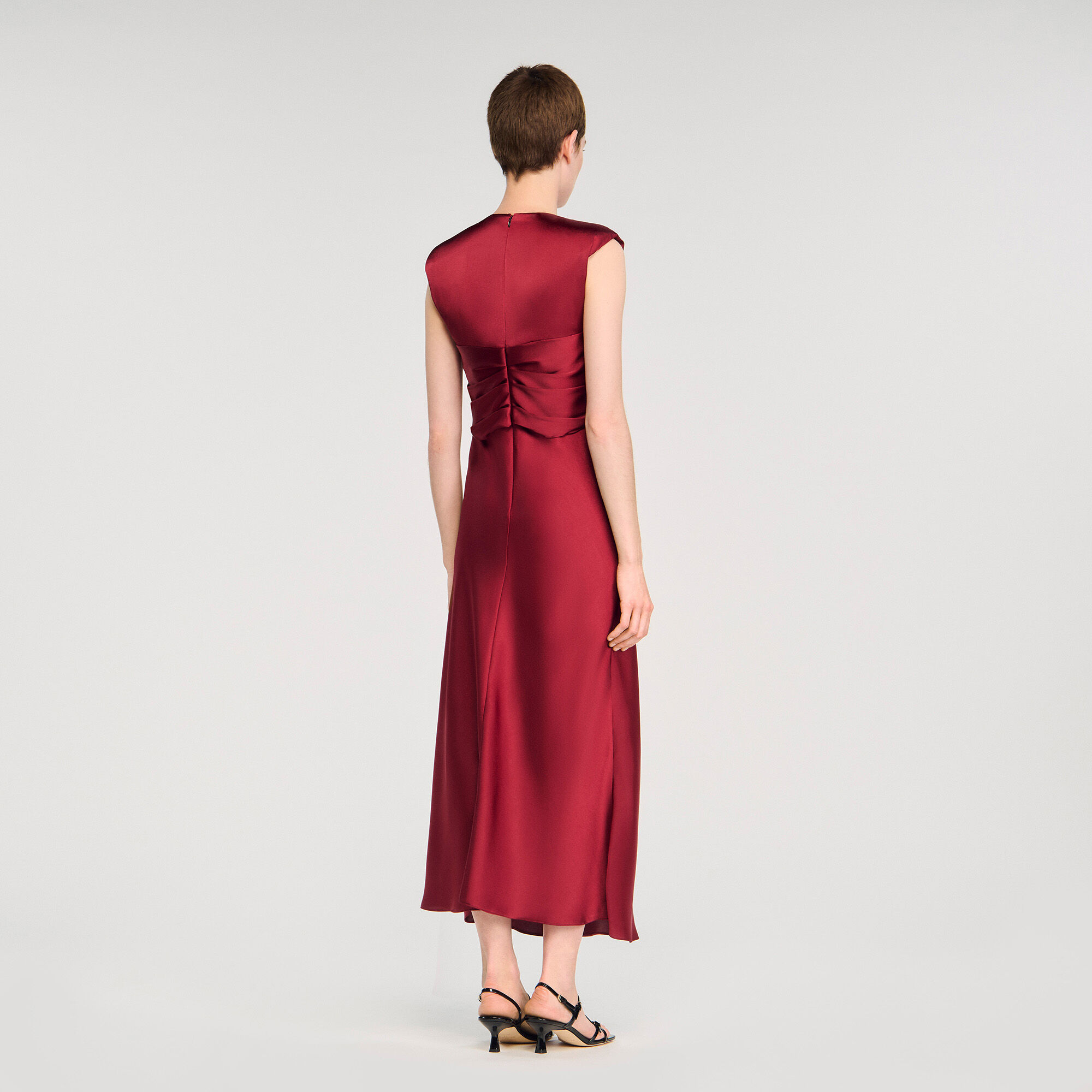 Robe maxi à col en V