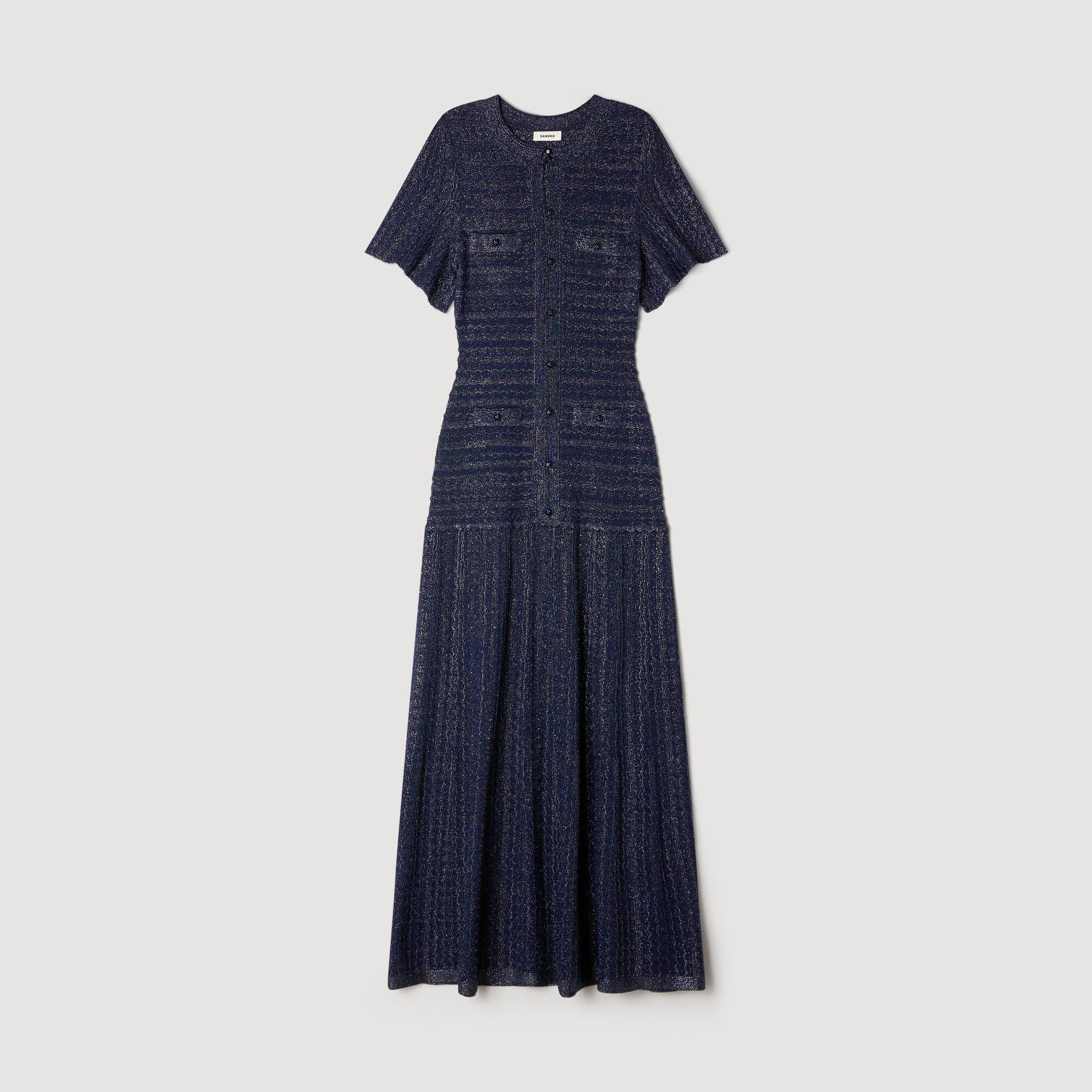 Robe maxi en maille strass