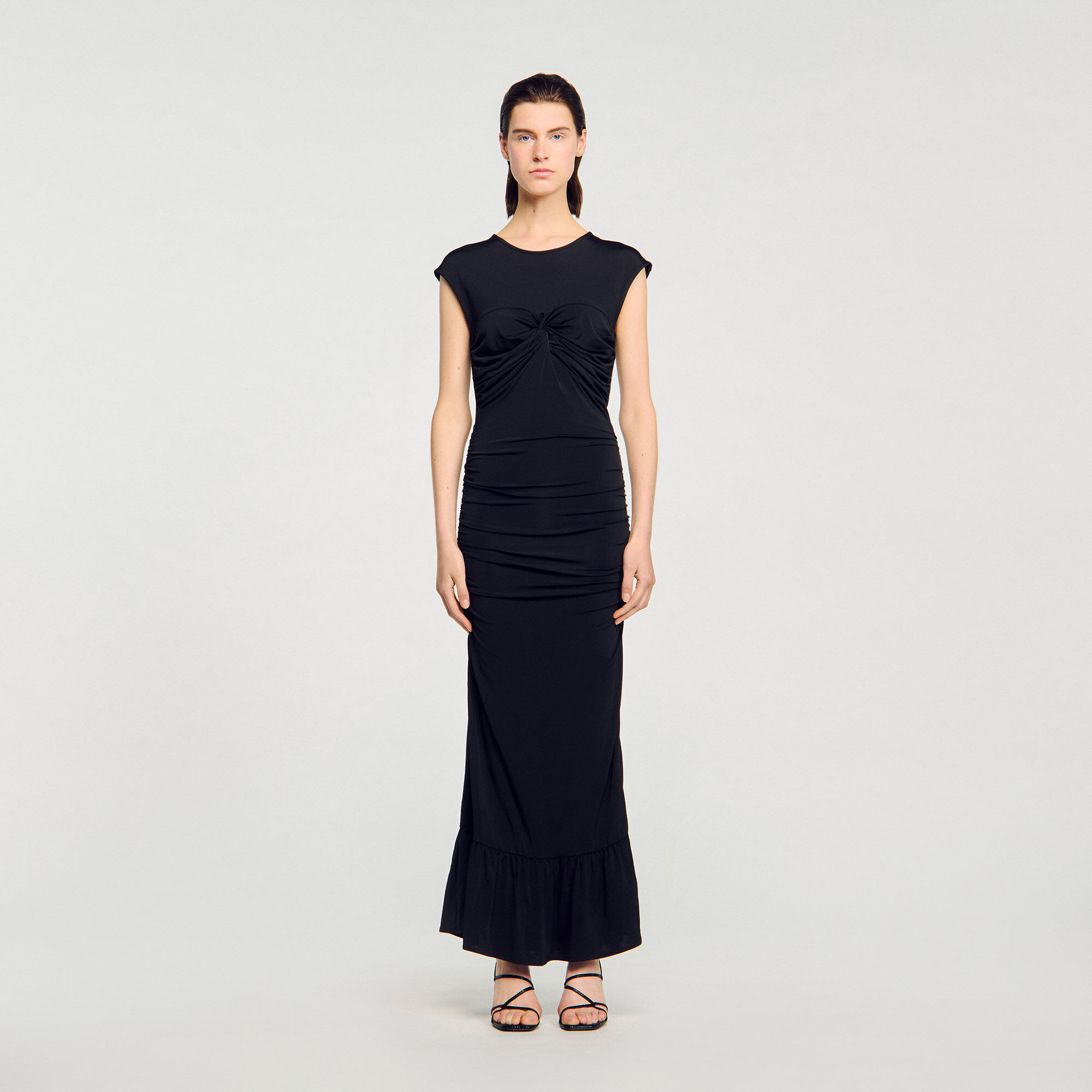 Robe maxi drapée