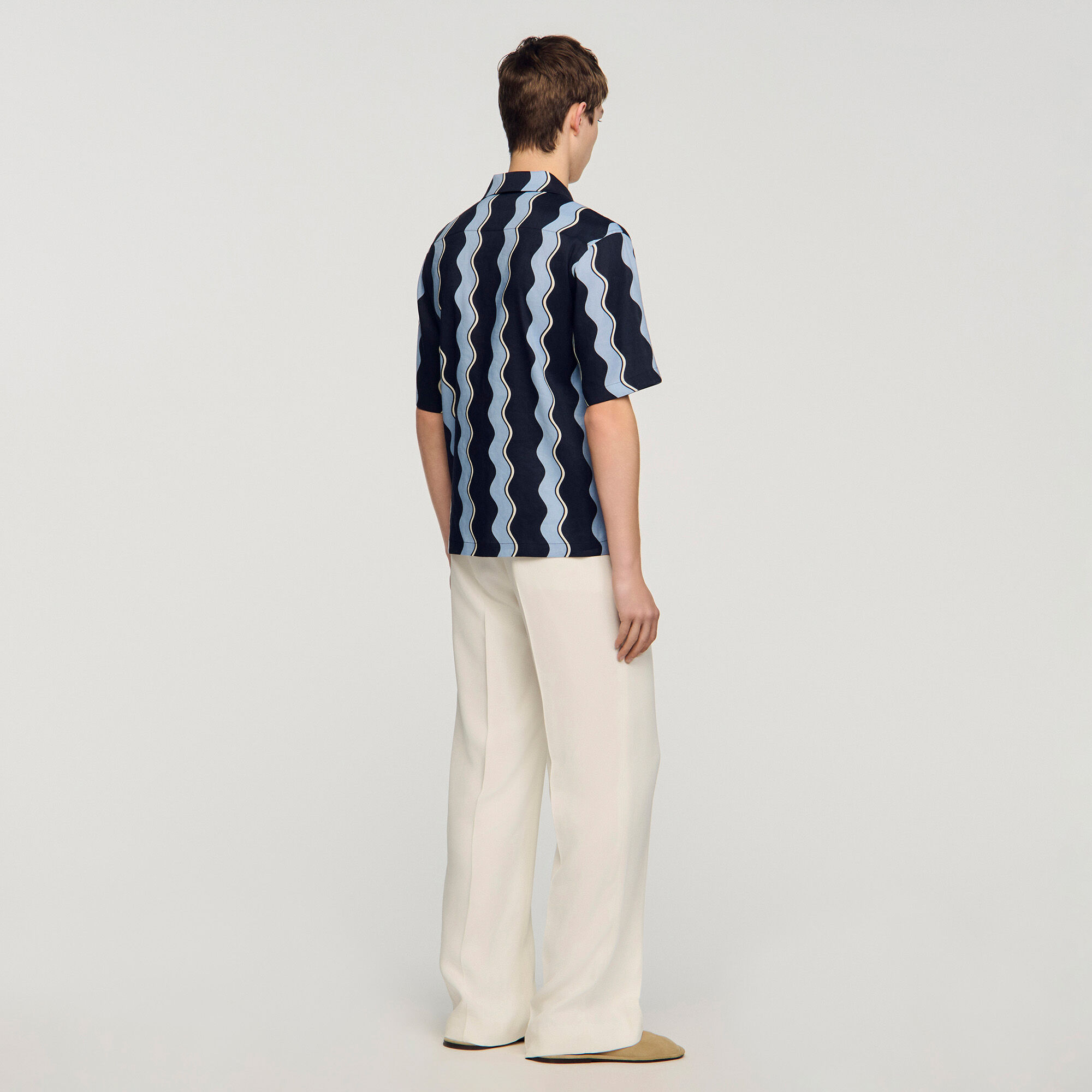Chemise en lin imprimée