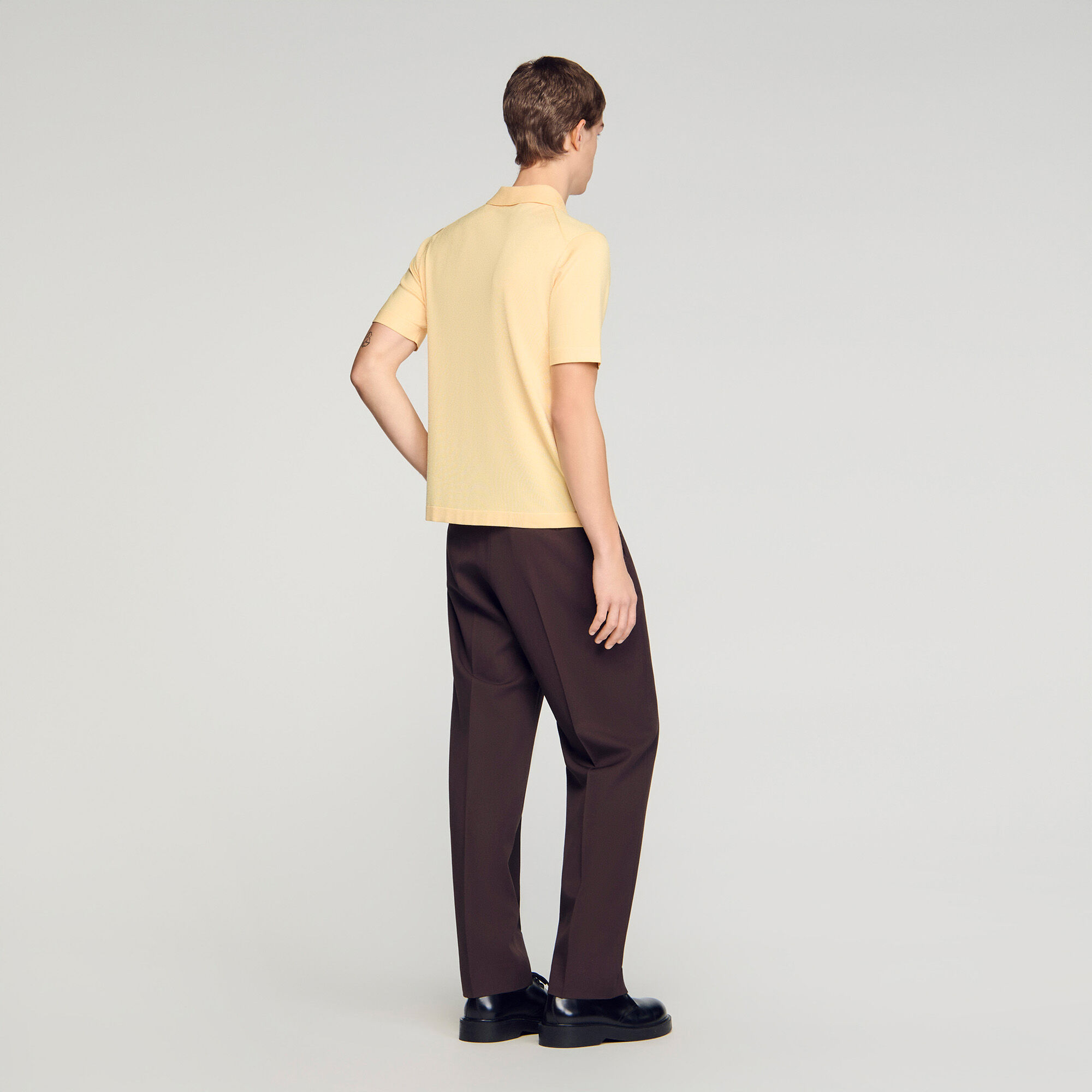 Pull-over à col zipé en maille