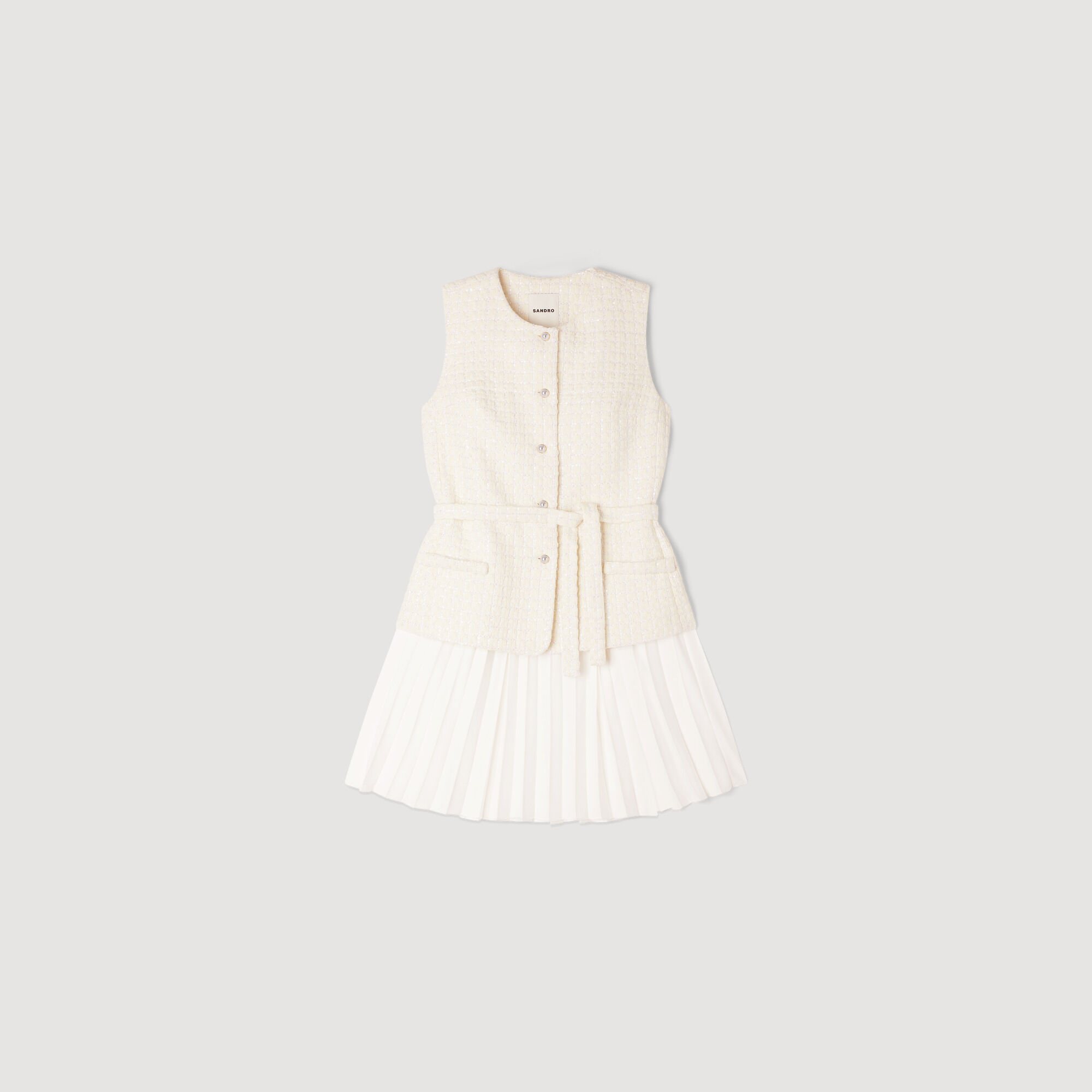 Robe mini à deux matières